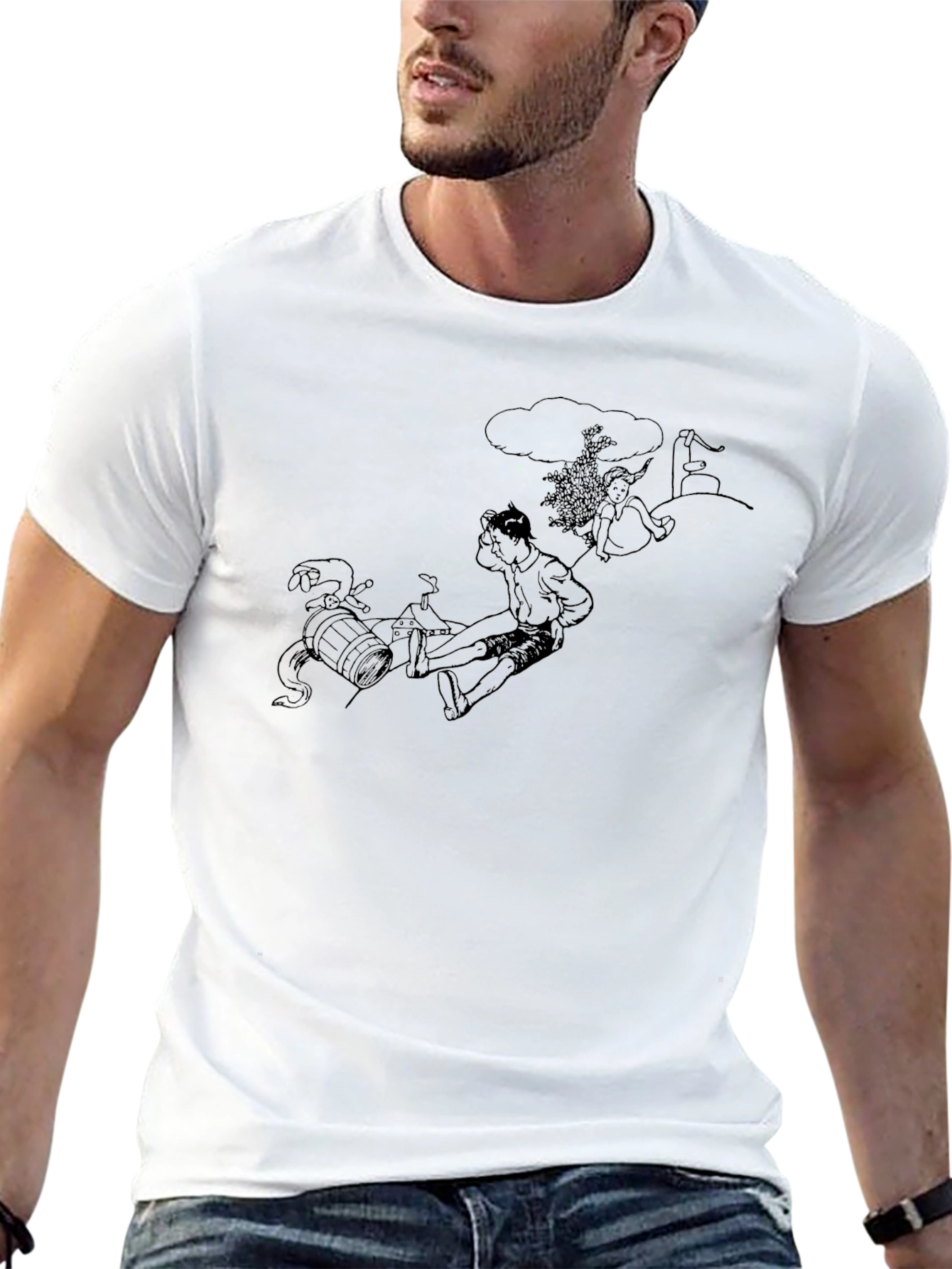 Unique Graphic Tee - Black T-Shirt