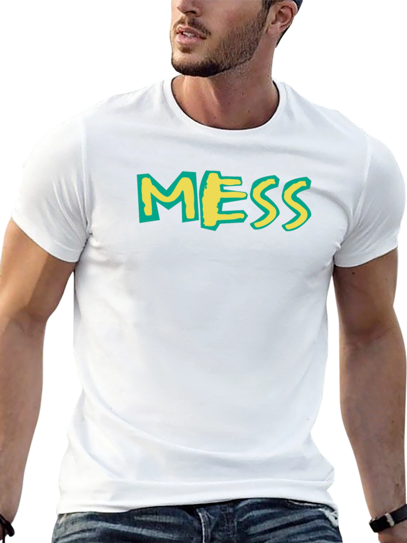 MESS Graphic Tee - Casual Black T-Shirt