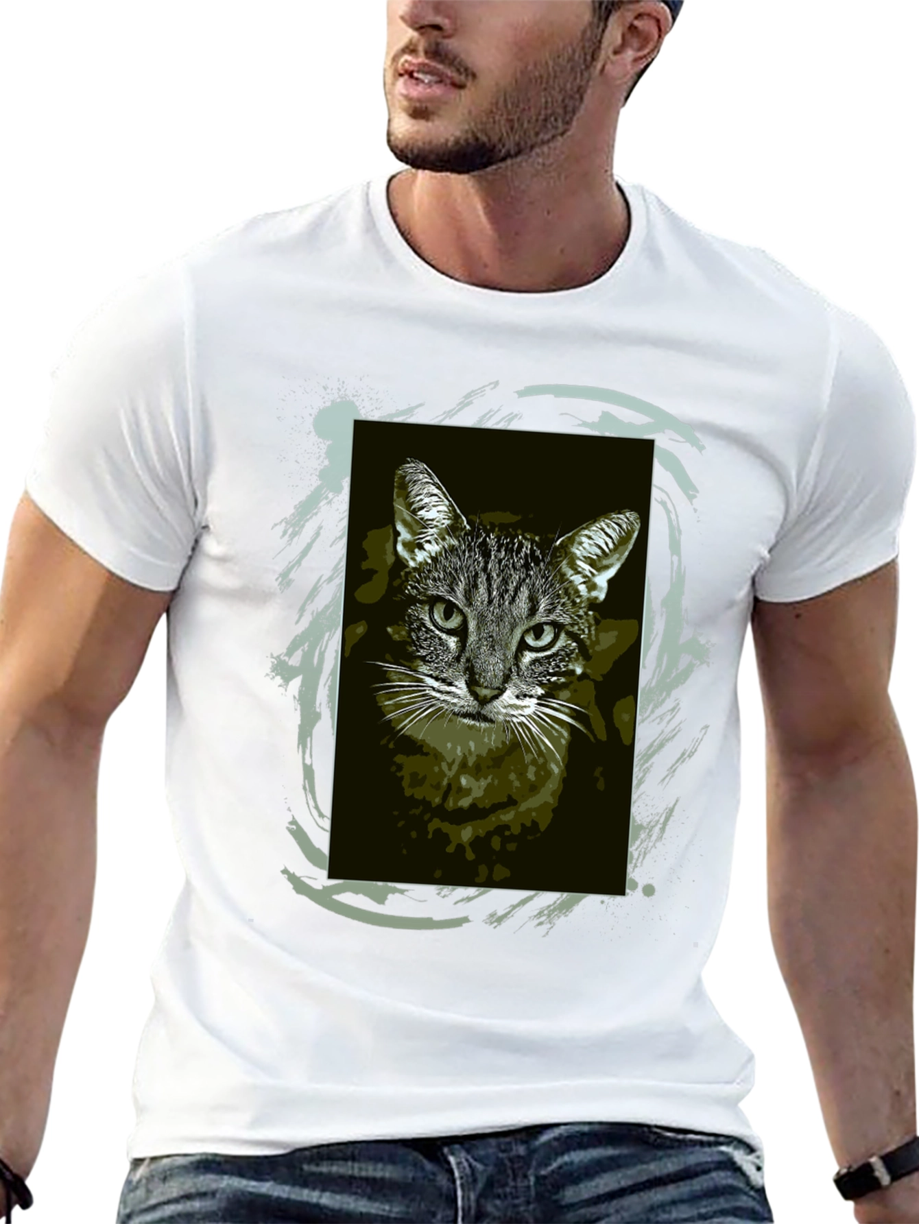 Cool Cat Graphic Tee - Black Unisex T-Shirt