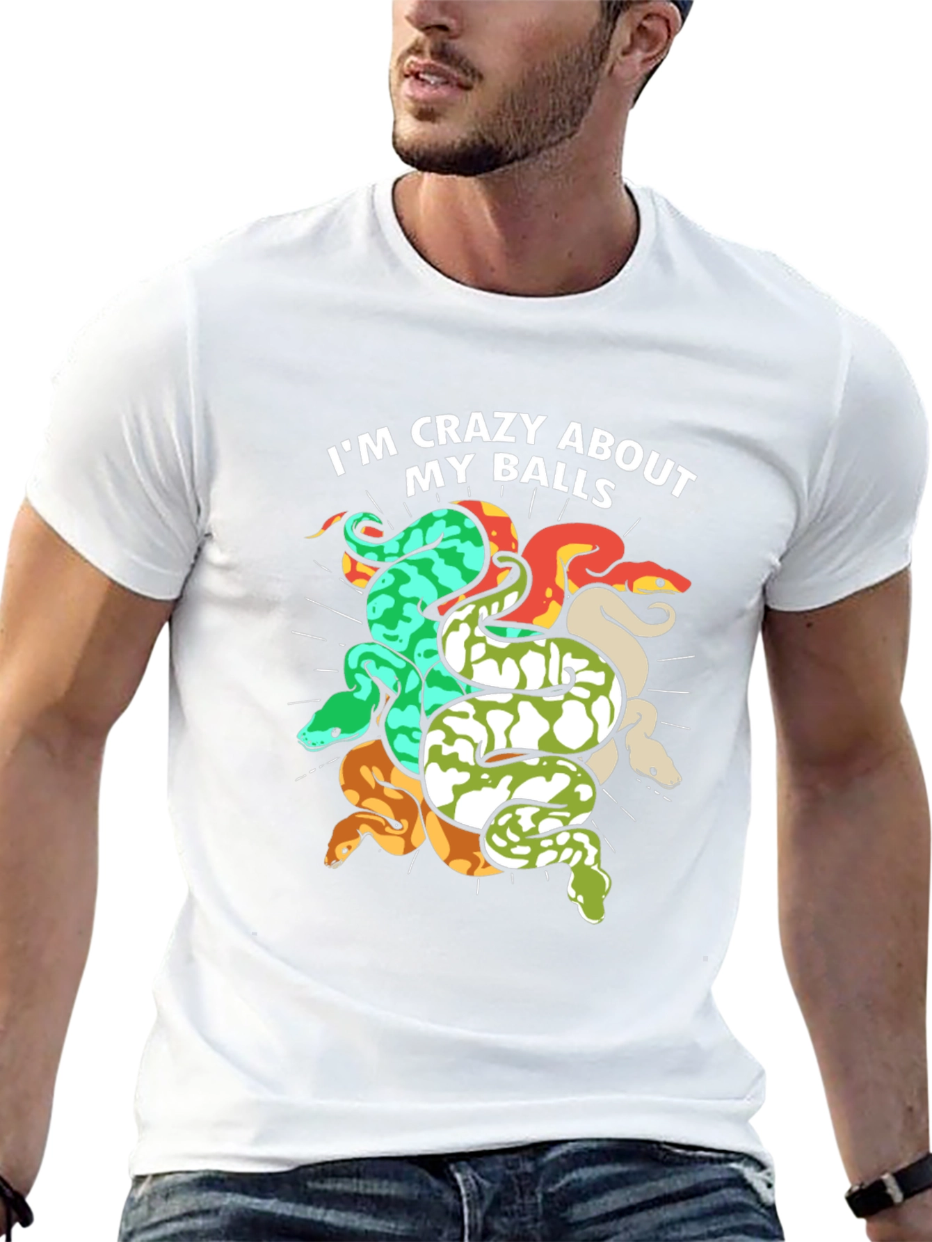 Crazy About My Balls Snake T-Shirt