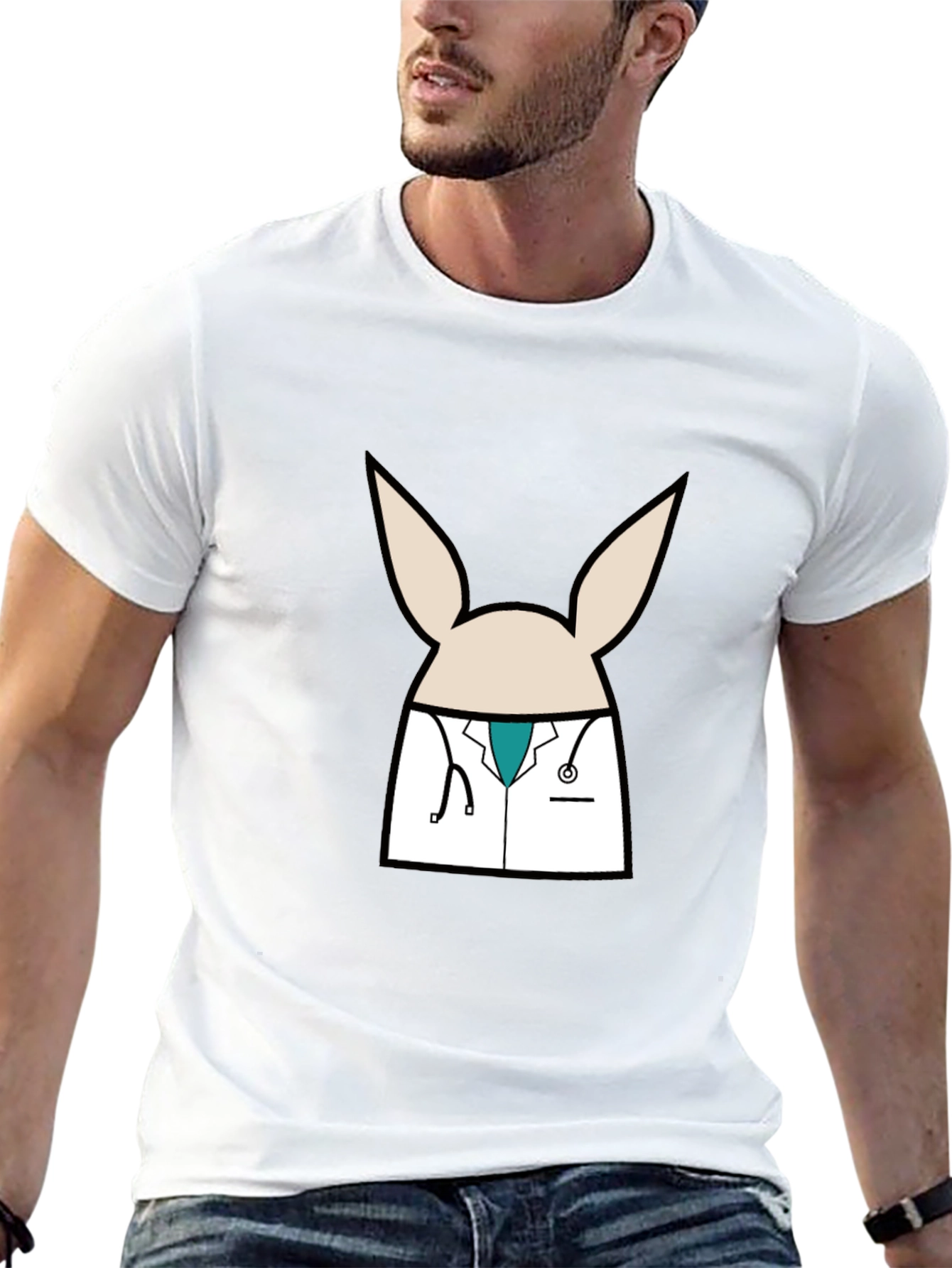 Doctor Bunny Black T-Shirt