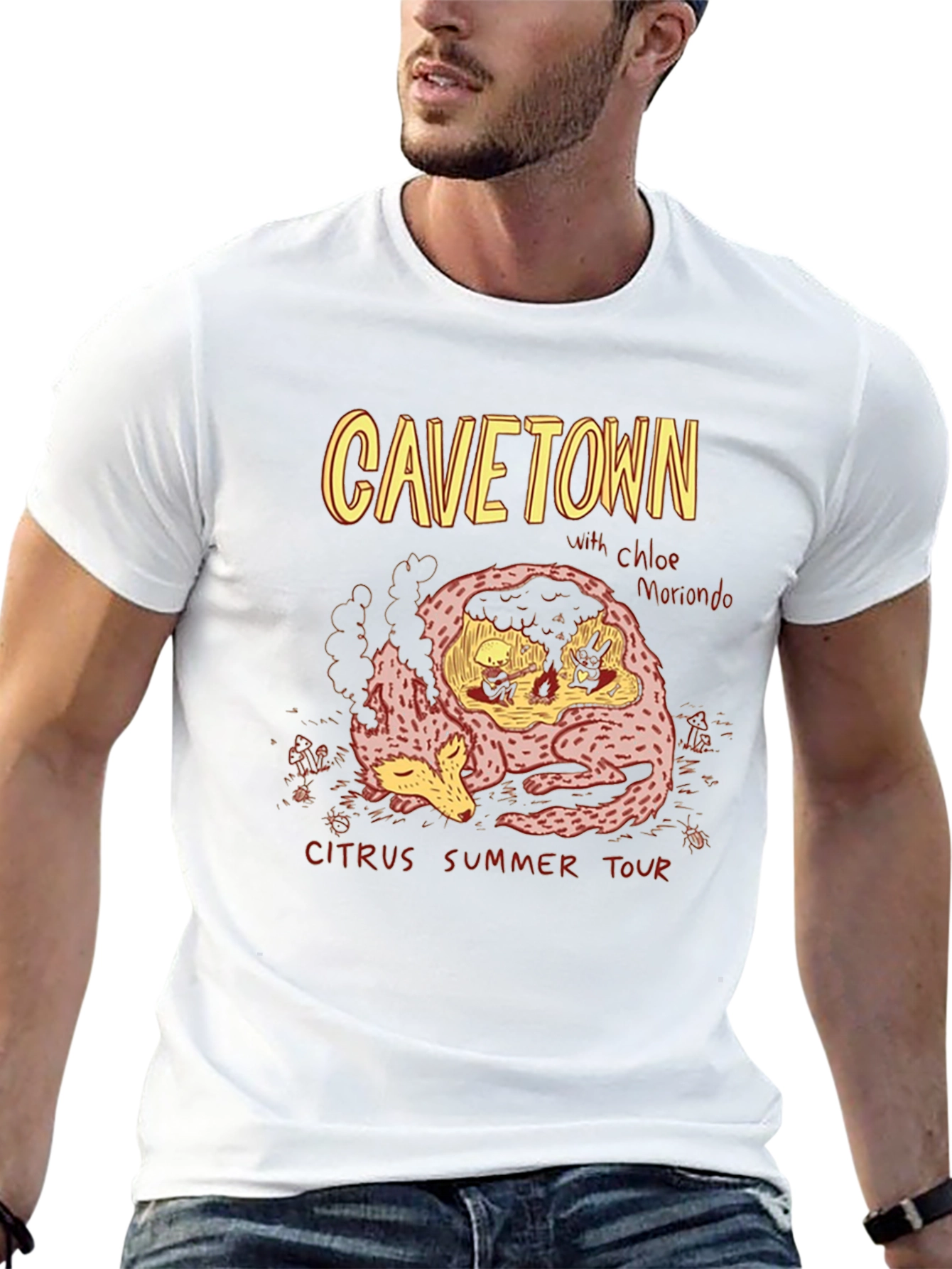 CAVETOWN Citrus Summer Tour Black Graphic T-Shirt