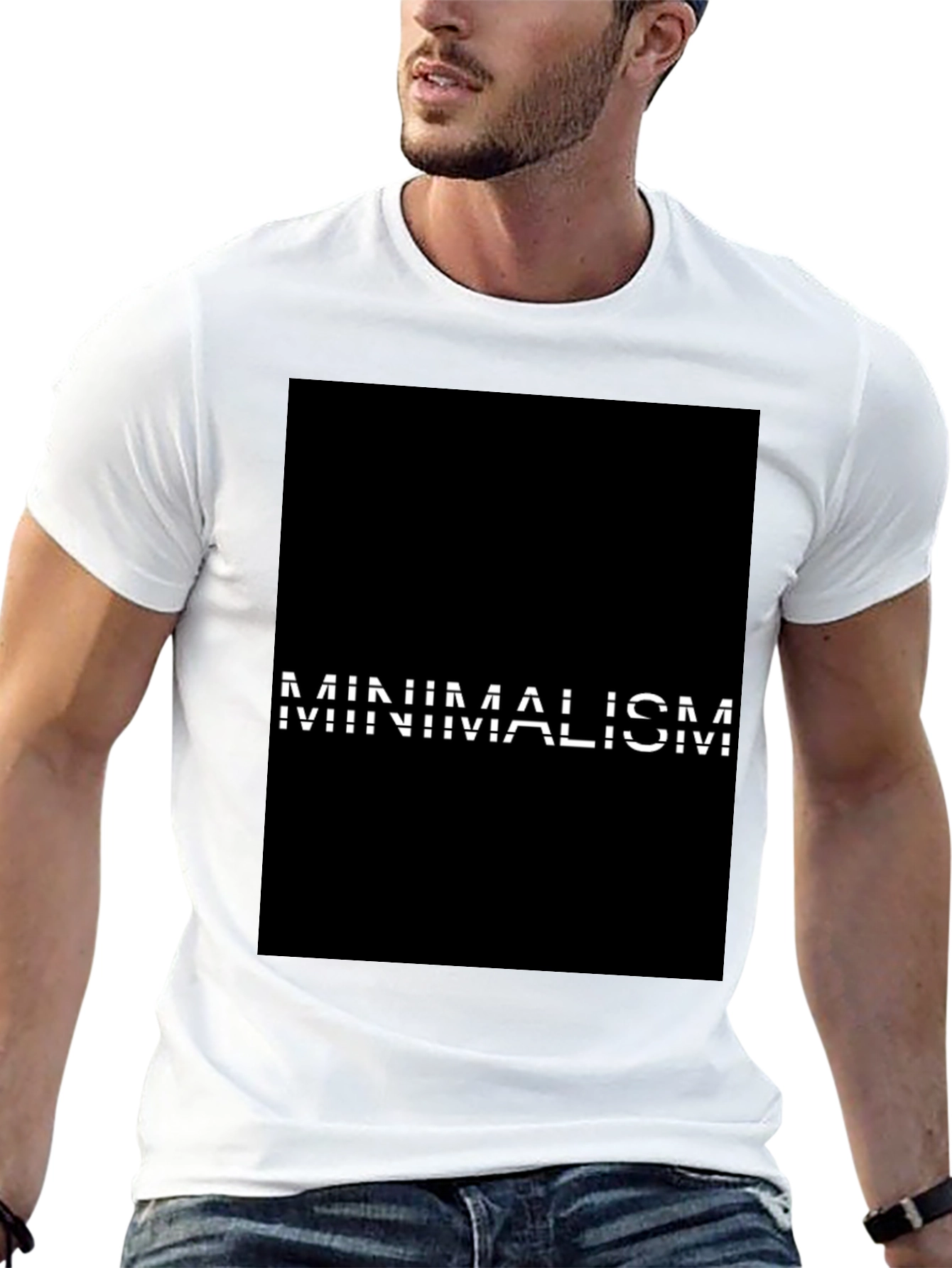 Minimalism Graphic Black T-Shirt