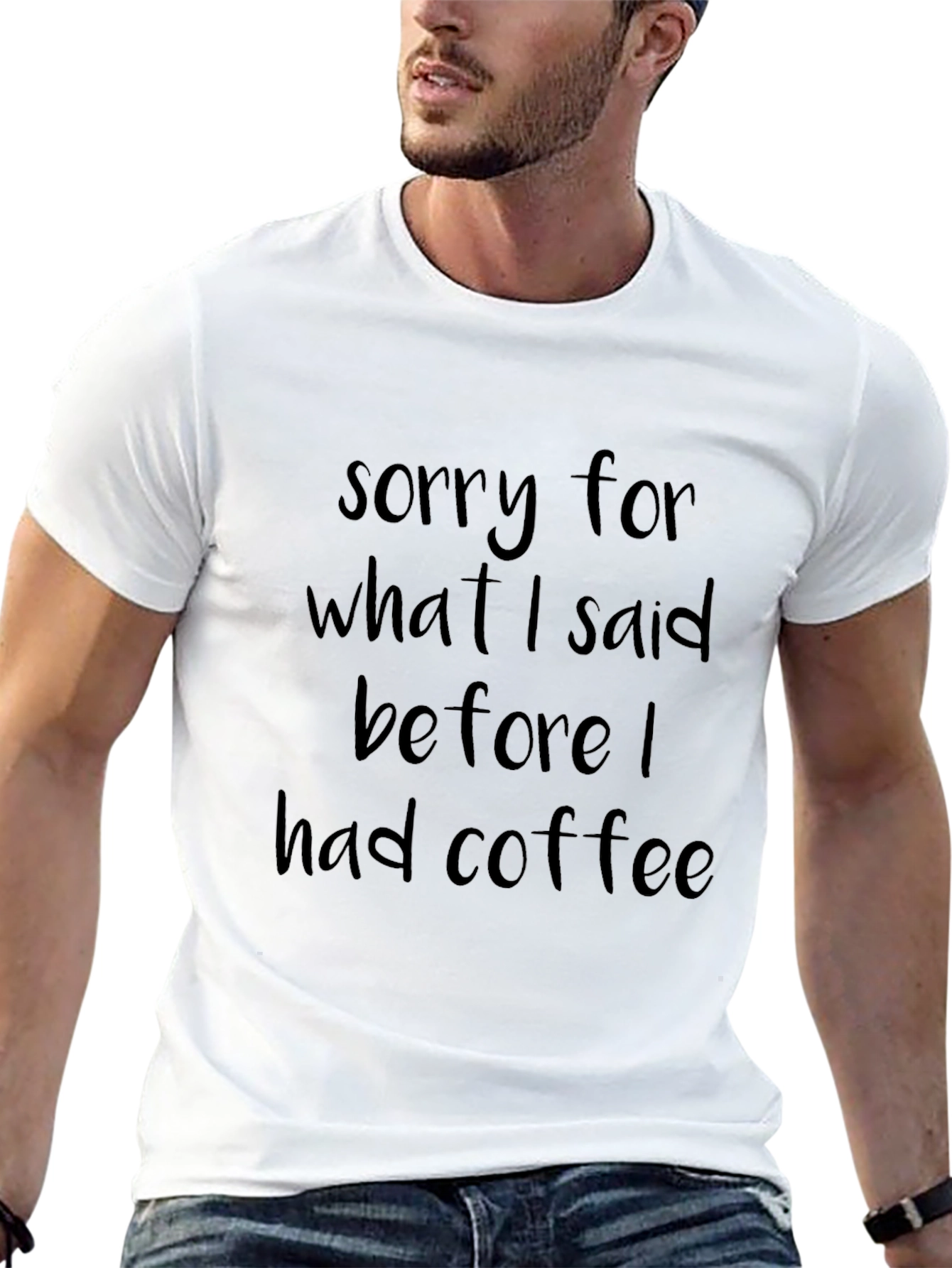 Coffee Apology T-Shirt - Soft Comfortable Cotton Blend