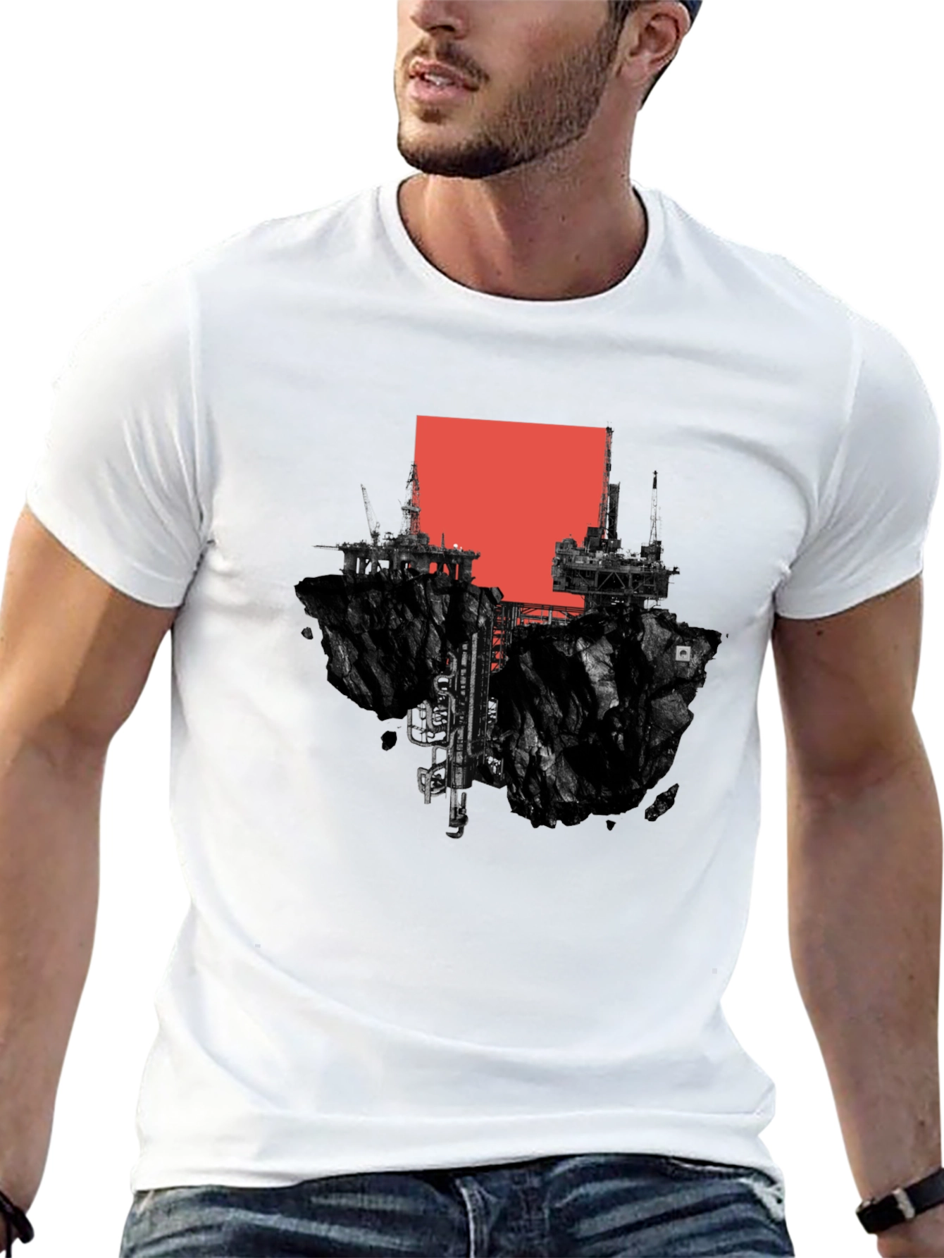Abstract Floating Island Graphic Tee