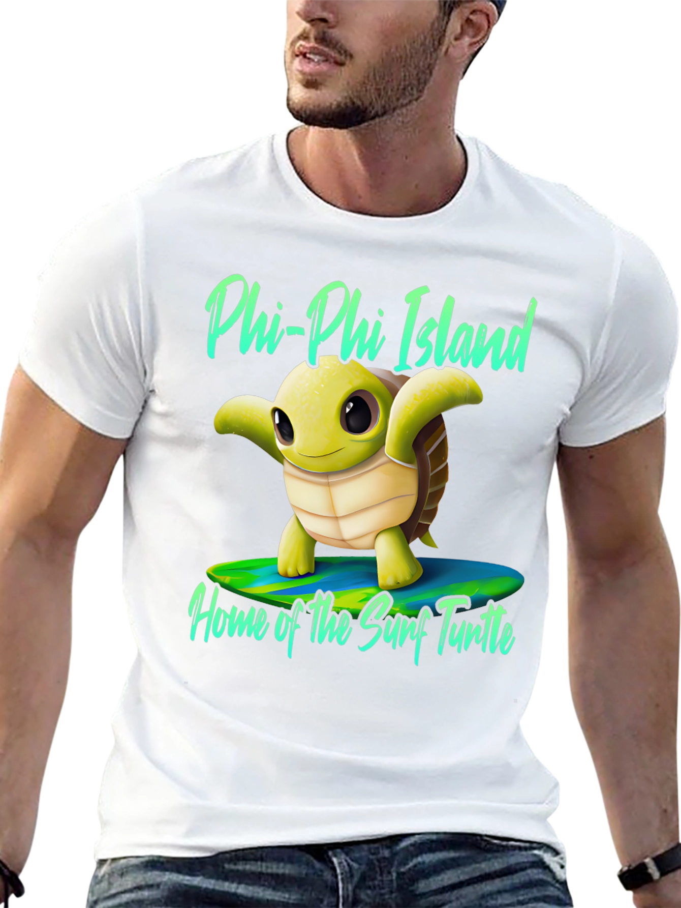 Phi Phi Island Surf Turtle Graphic Tee