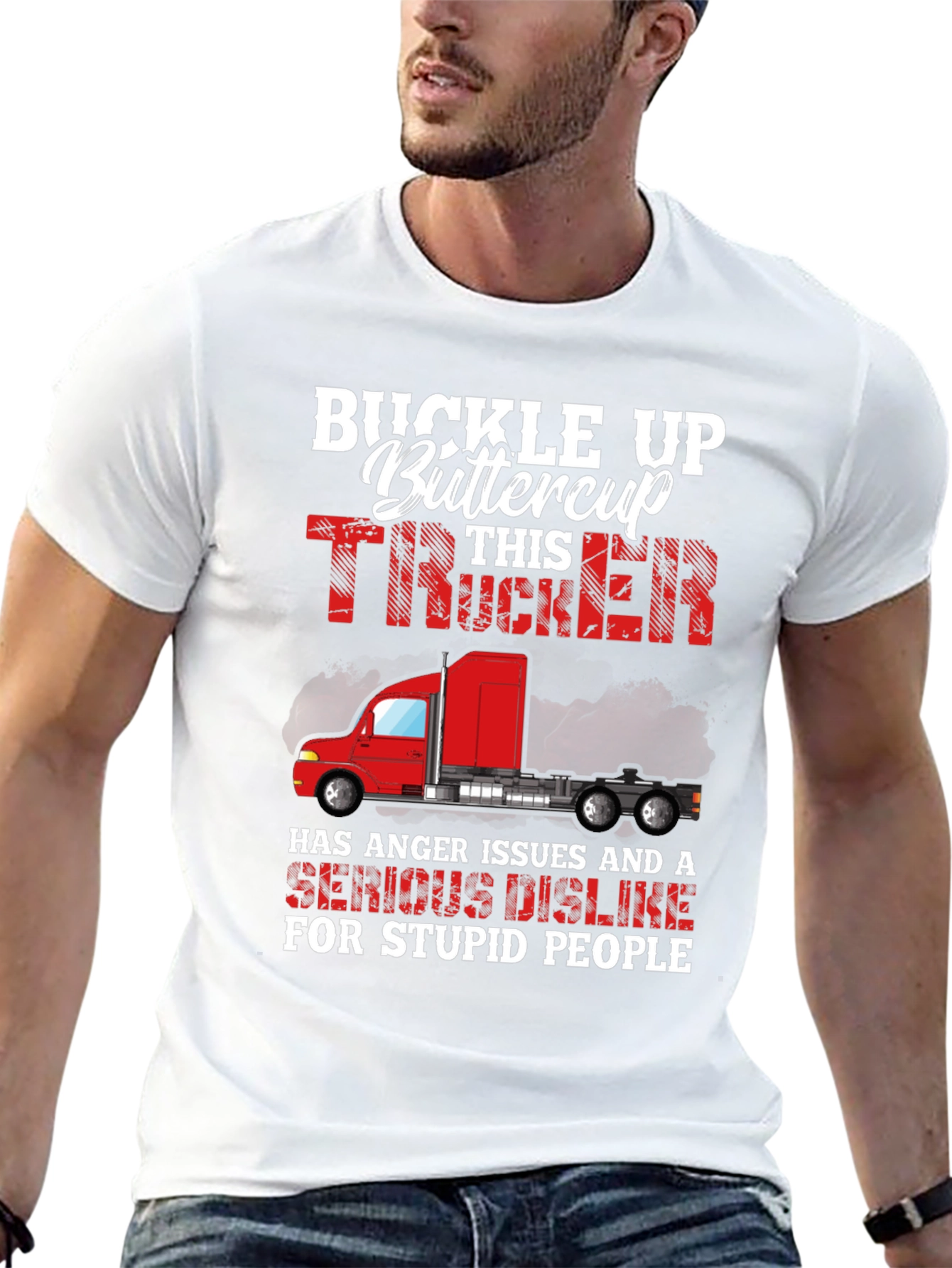 Buckle Up Trucker Graphic Tee