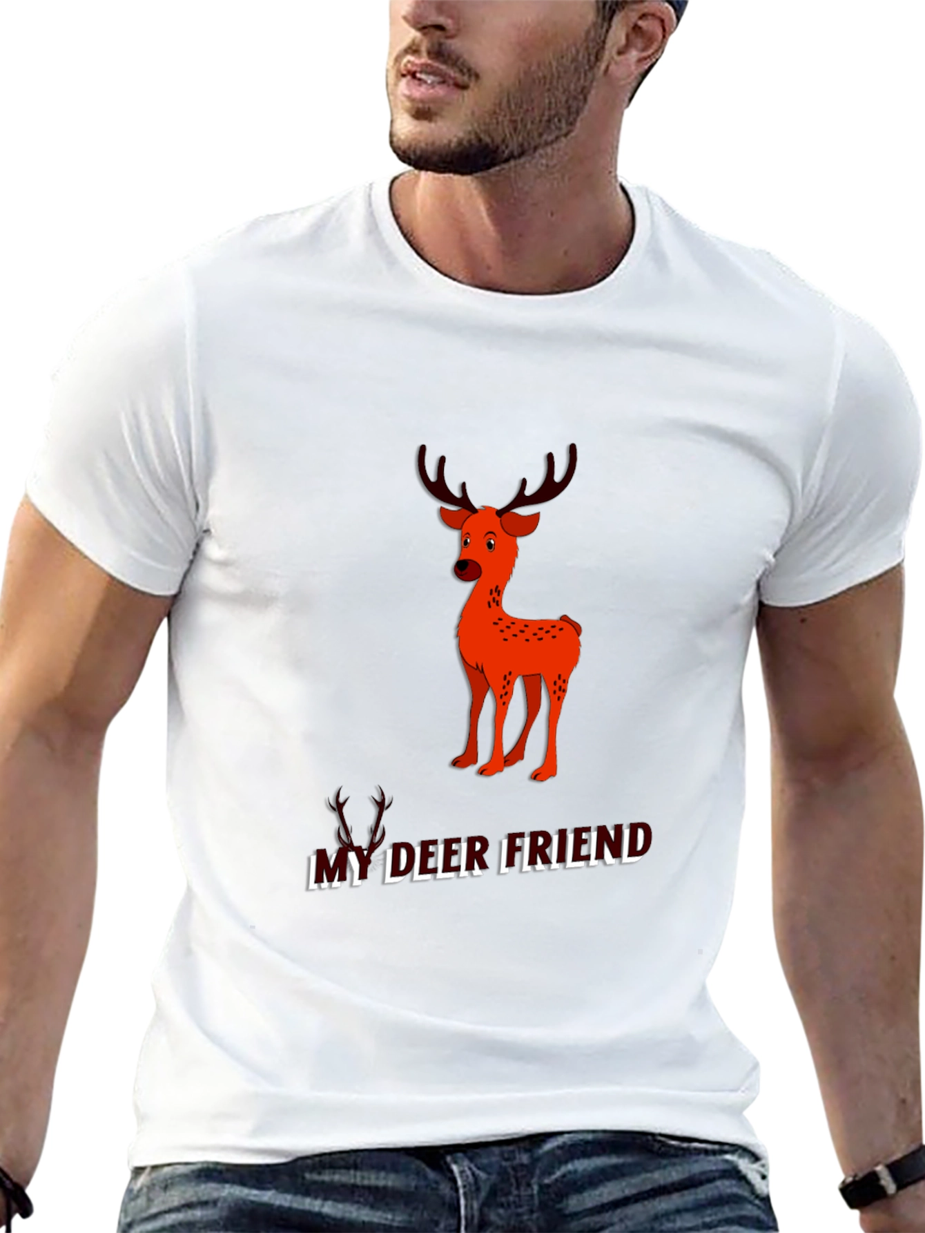 My Deer Friend Black Graphic Tee
