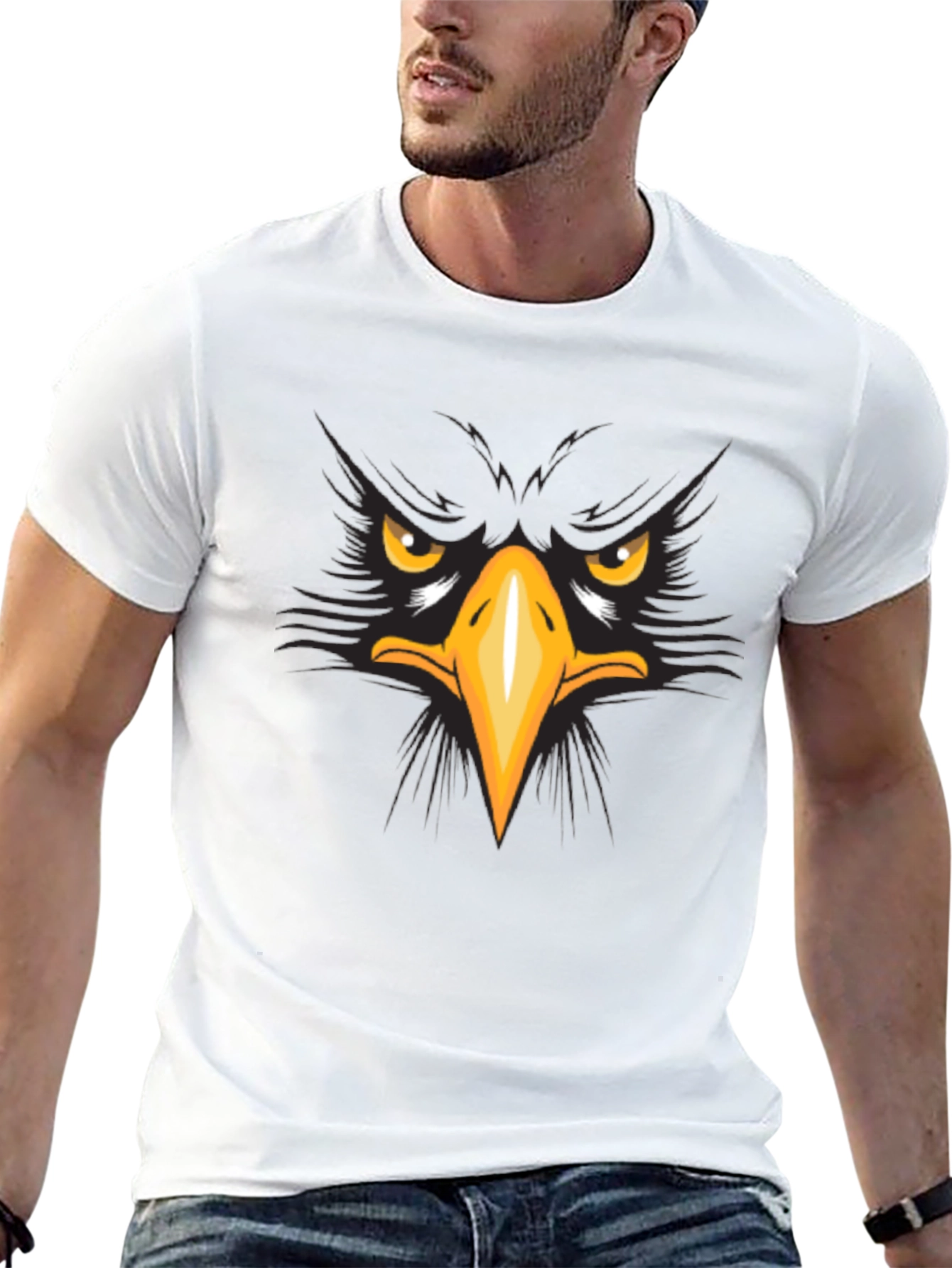 Mens Eagle Graphic Black T-Shirt