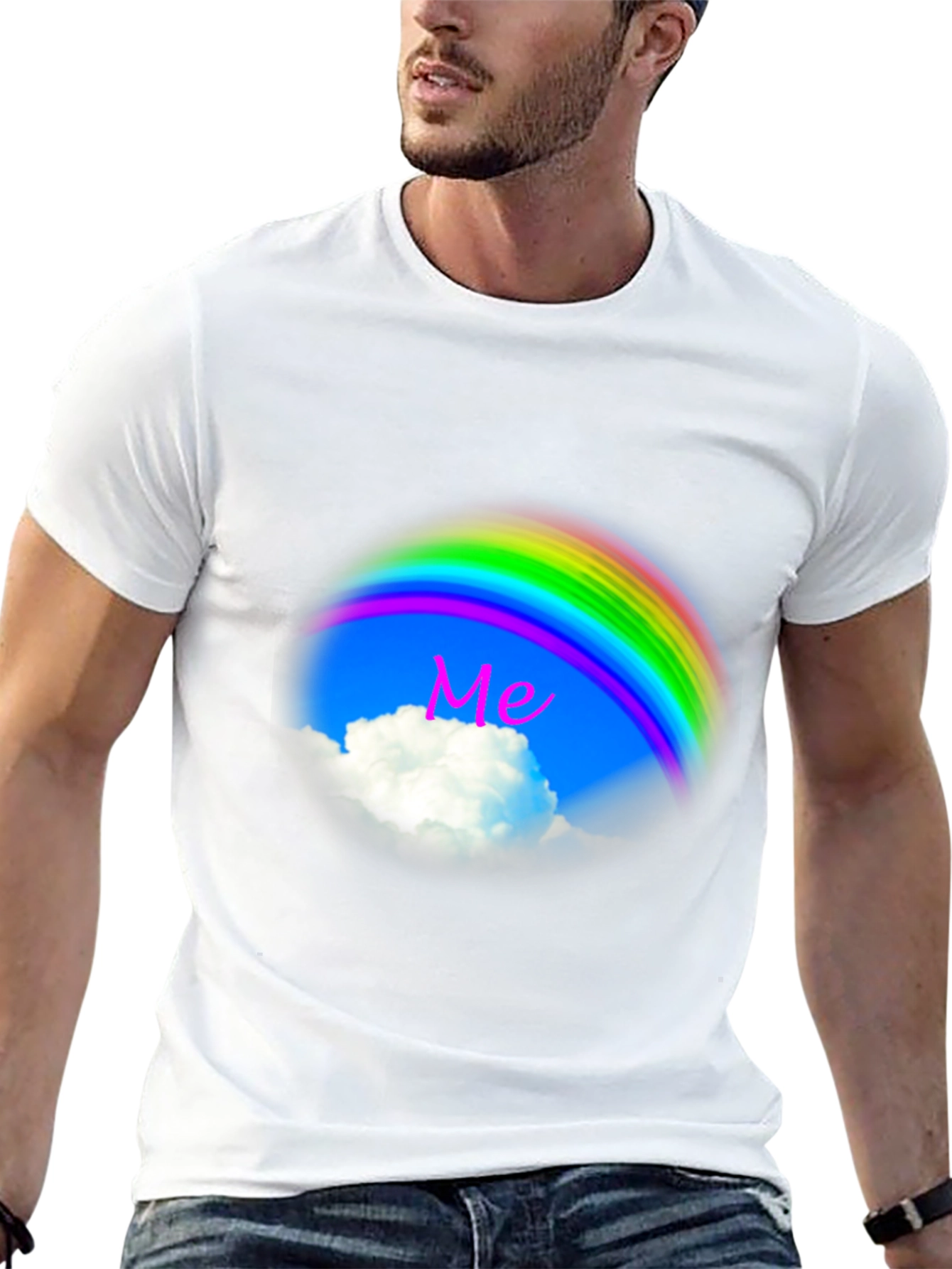 Rainbow Cloud T-Shirt - Dreamy Sky Design