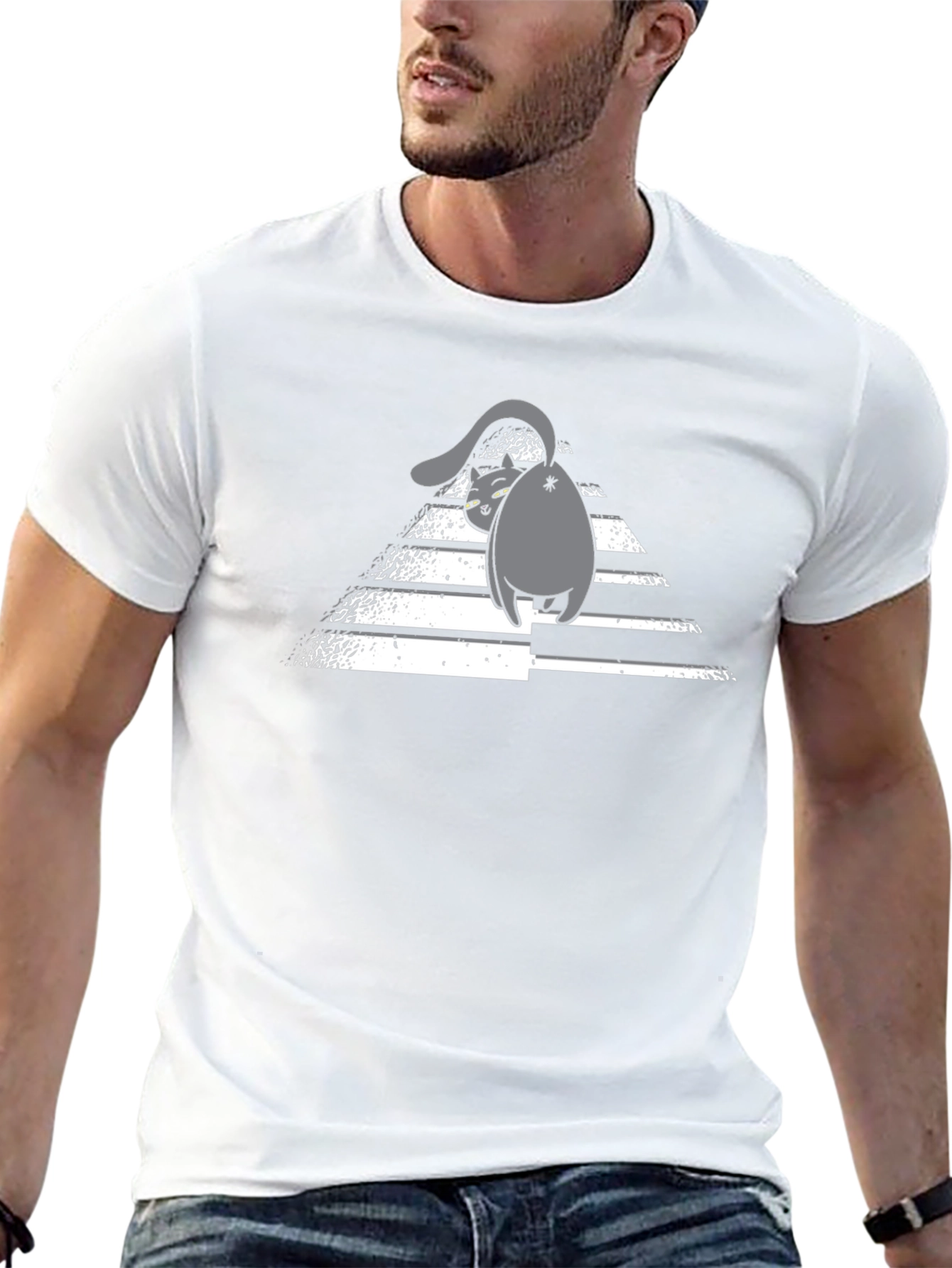 Funny Cat Butt T-Shirt - Unique Graphic Tee