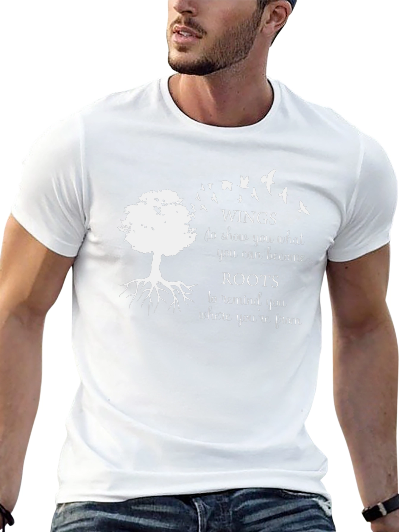 Wings & Roots Graphic T-Shirt - Black