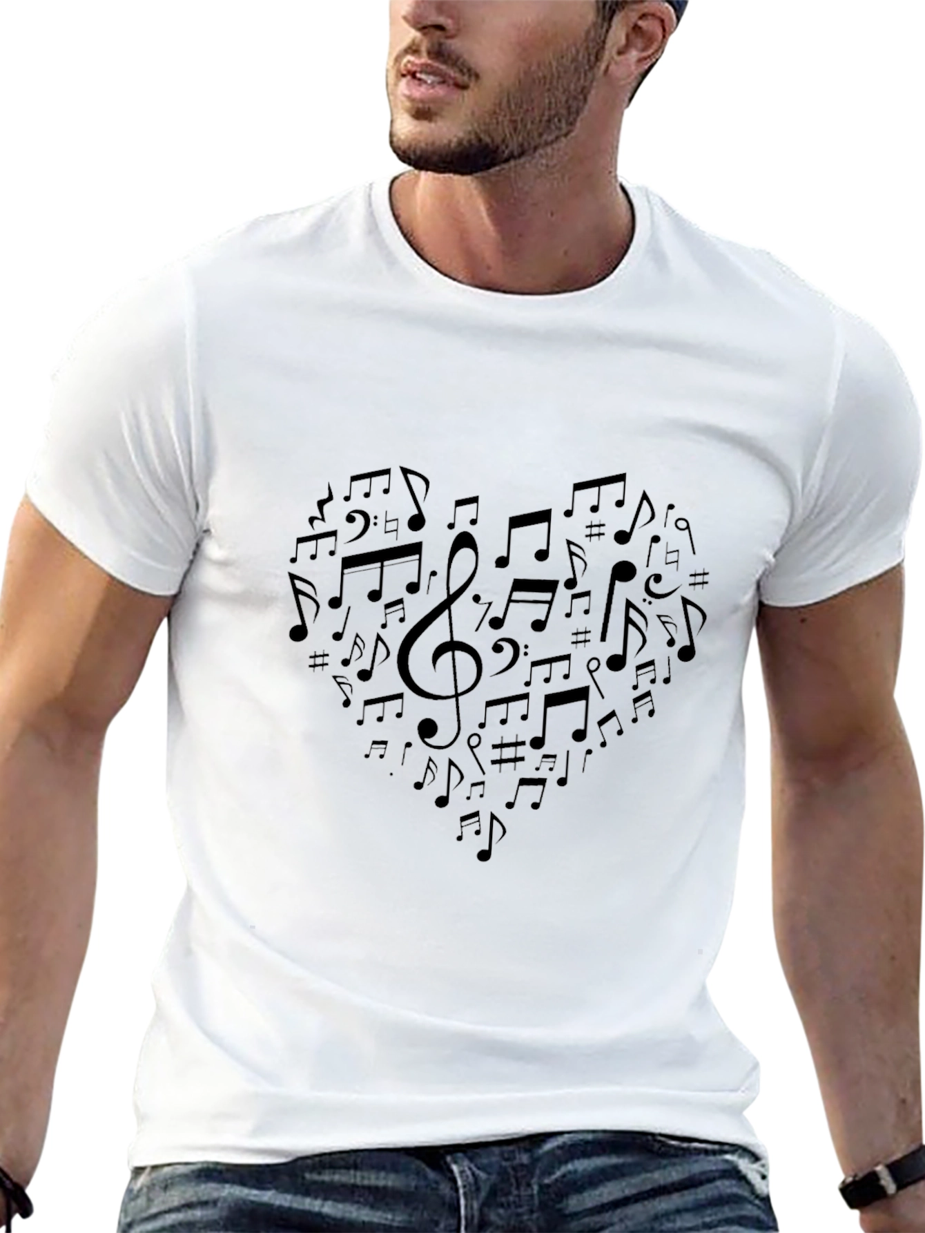 Musical Heart T-Shirt - Black
