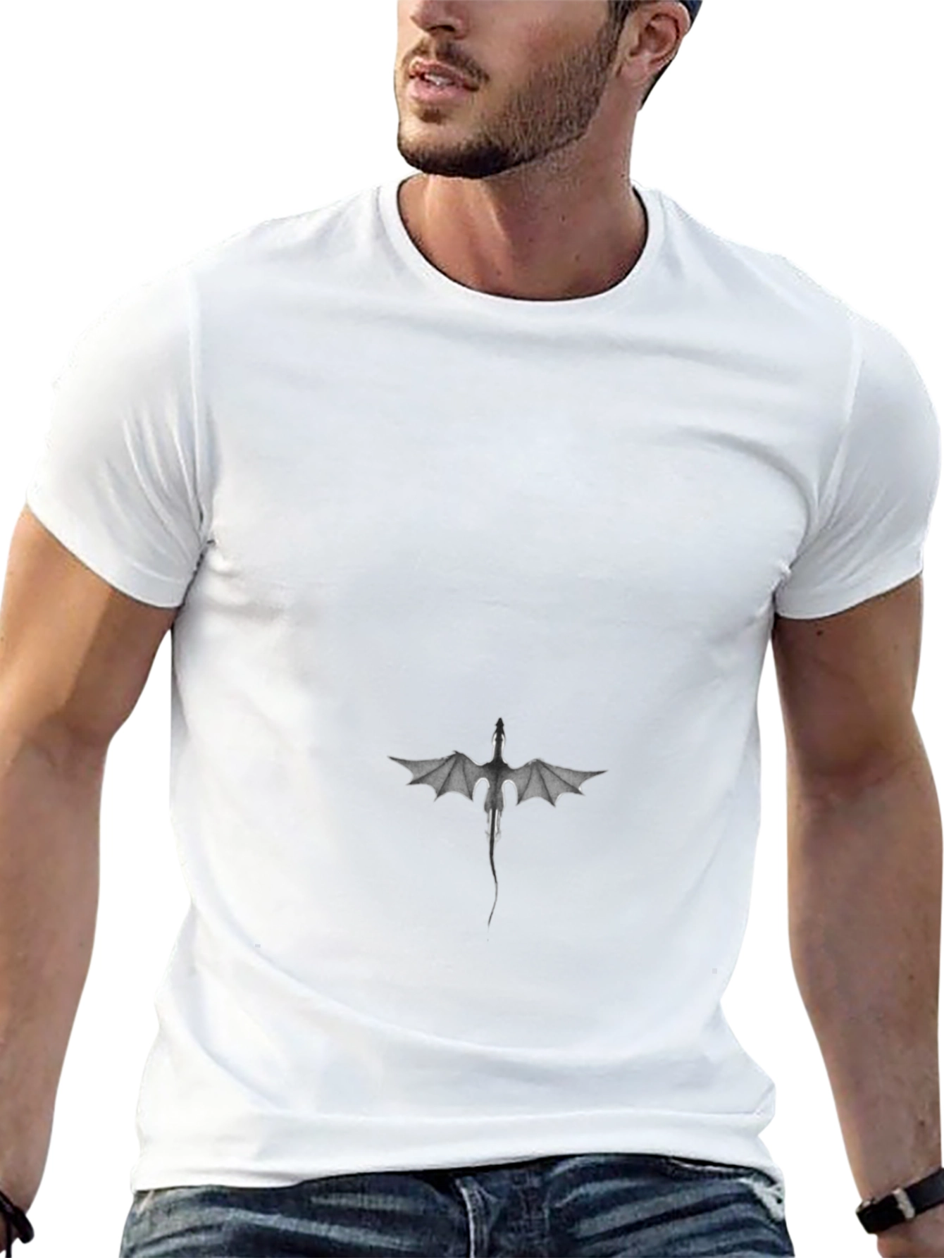 Black Dragon Graphic Tee - Mens Casual T-Shirt