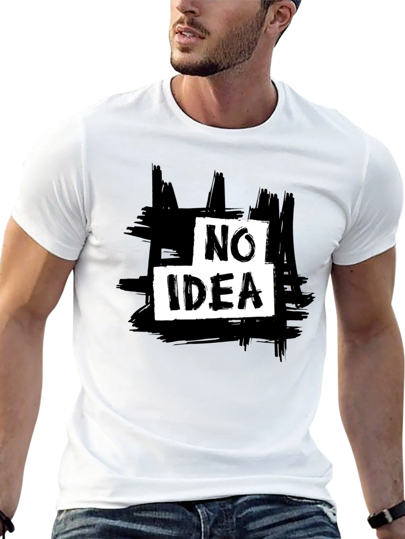 No Idea Graphic Tee - Mens Casual Black T-Shirt