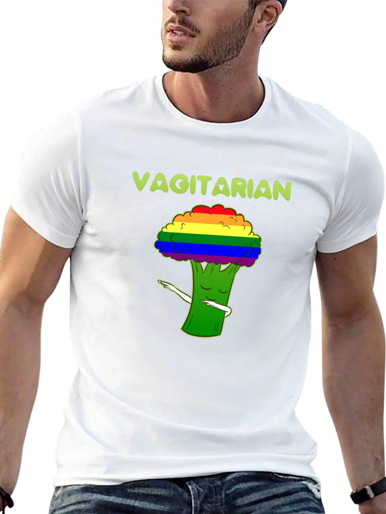 Vagitarian Broccoli LGBT Pride T-Shirt