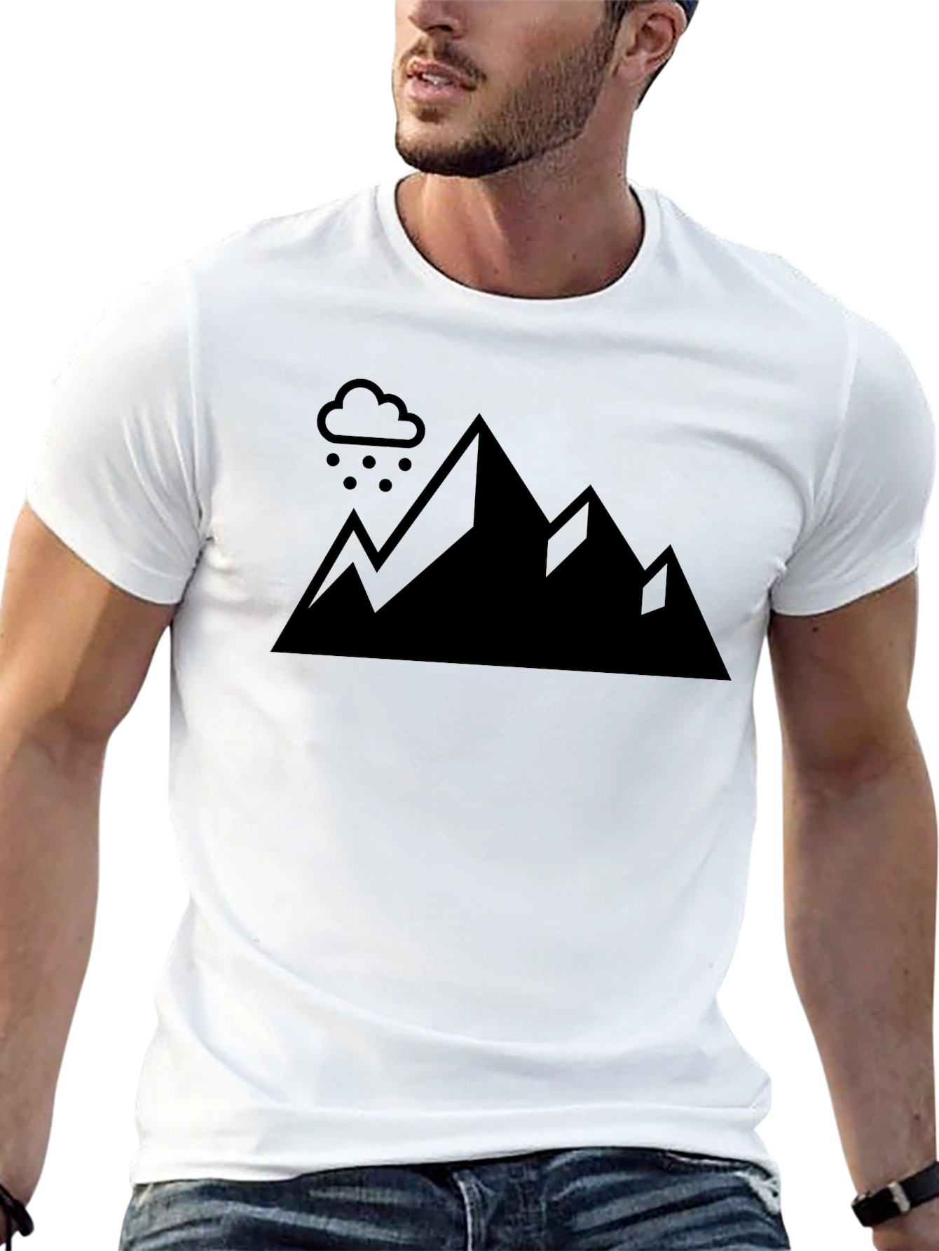Rainy Mountain Graphic Tee - Black Cotton Shirt