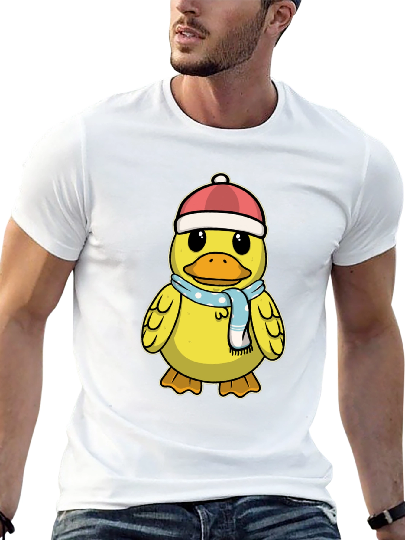 Duck with Hat & Scarf Graphic Tee
