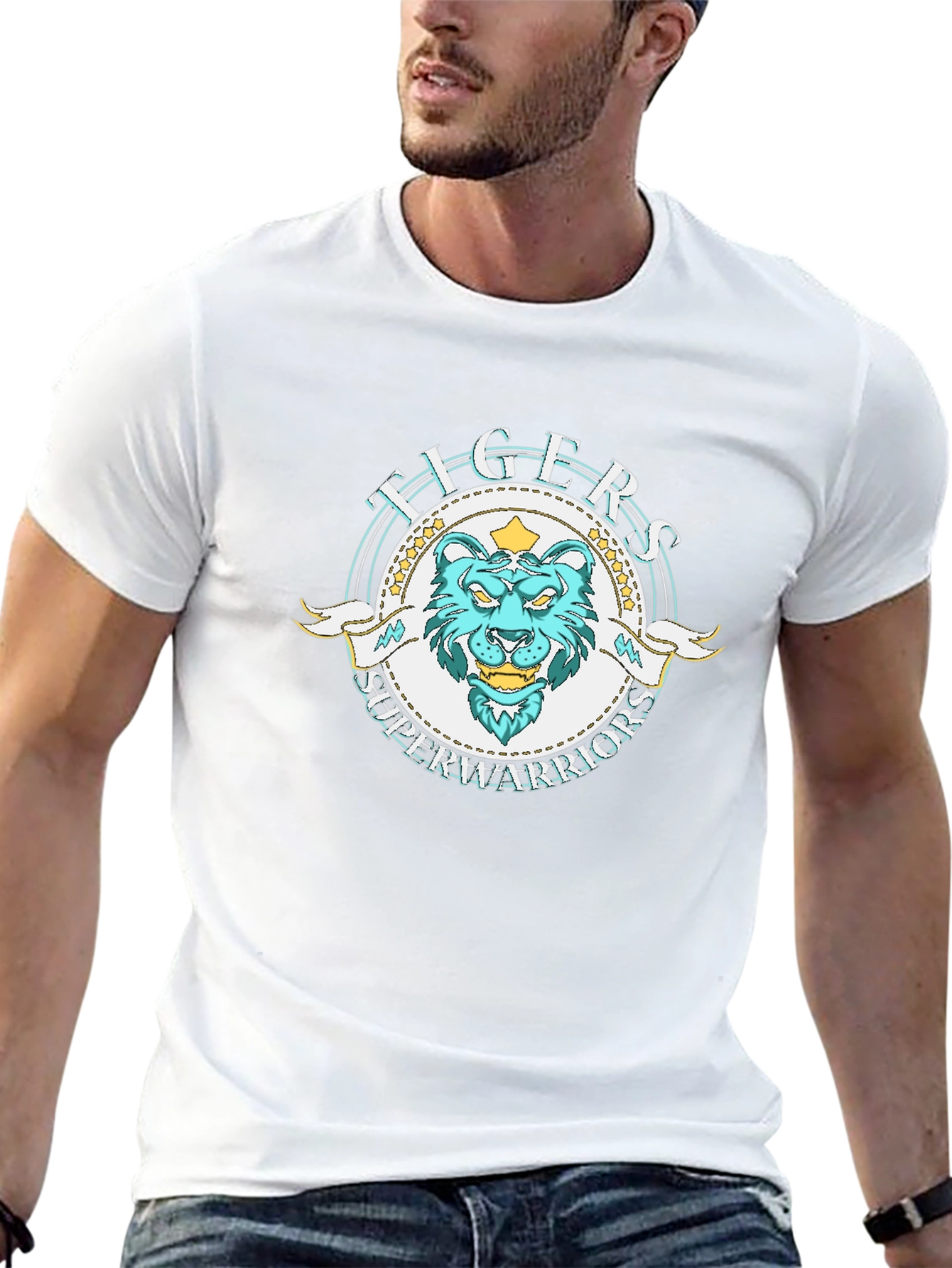 Tigers Super Warriors Graphic Print T-Shirt
