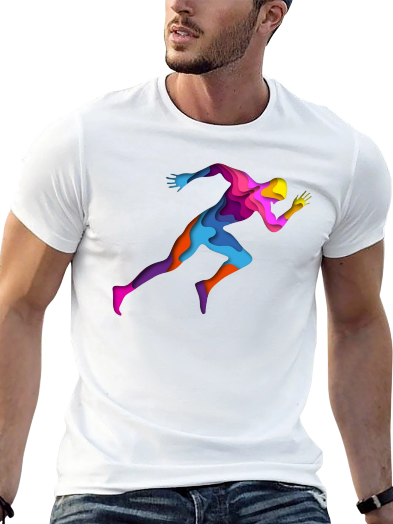 Runner Graphic Tee - Stylish Black T-Shirt