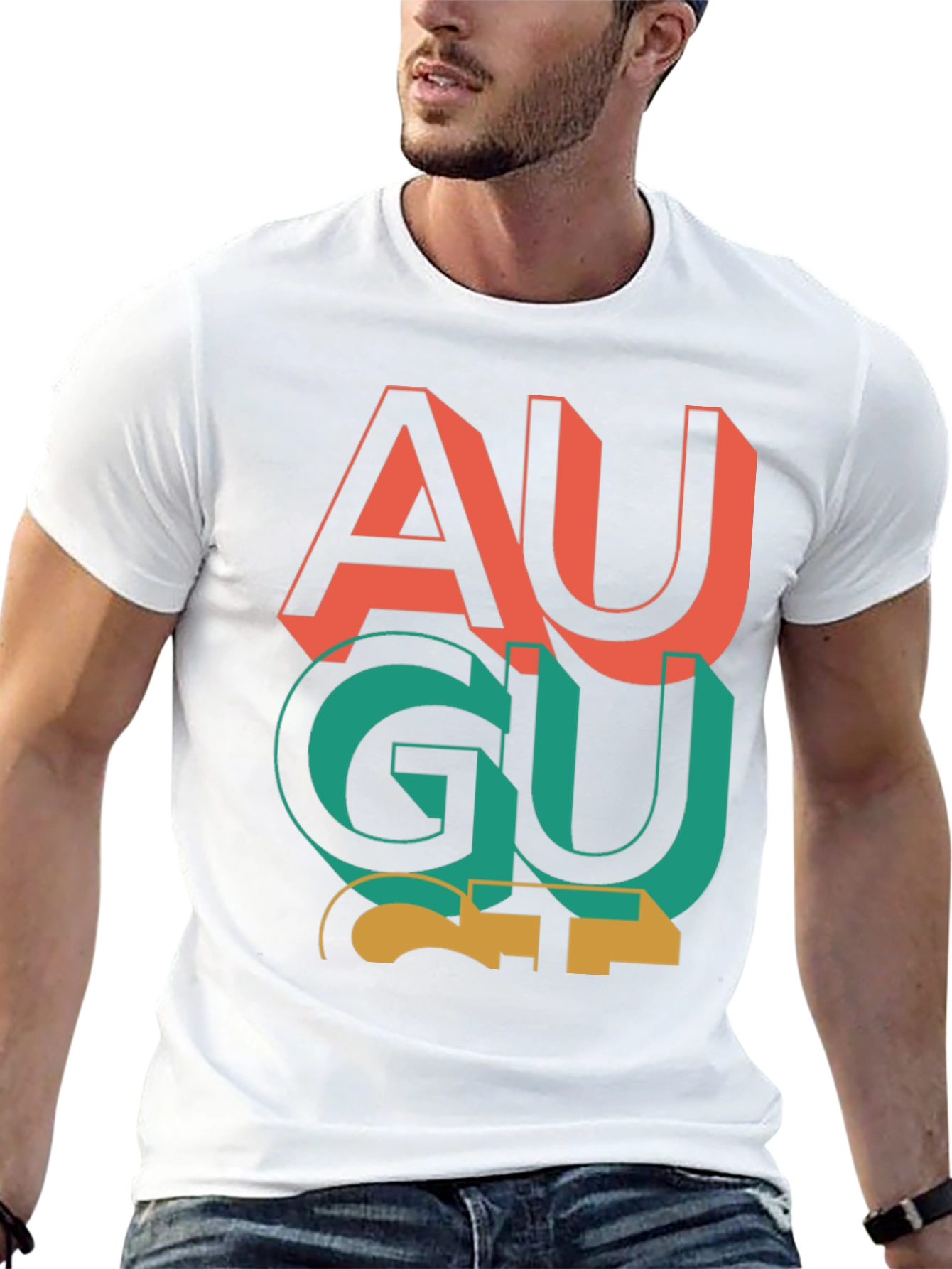 August Graphic Tee - Stylish Mens T-Shirt