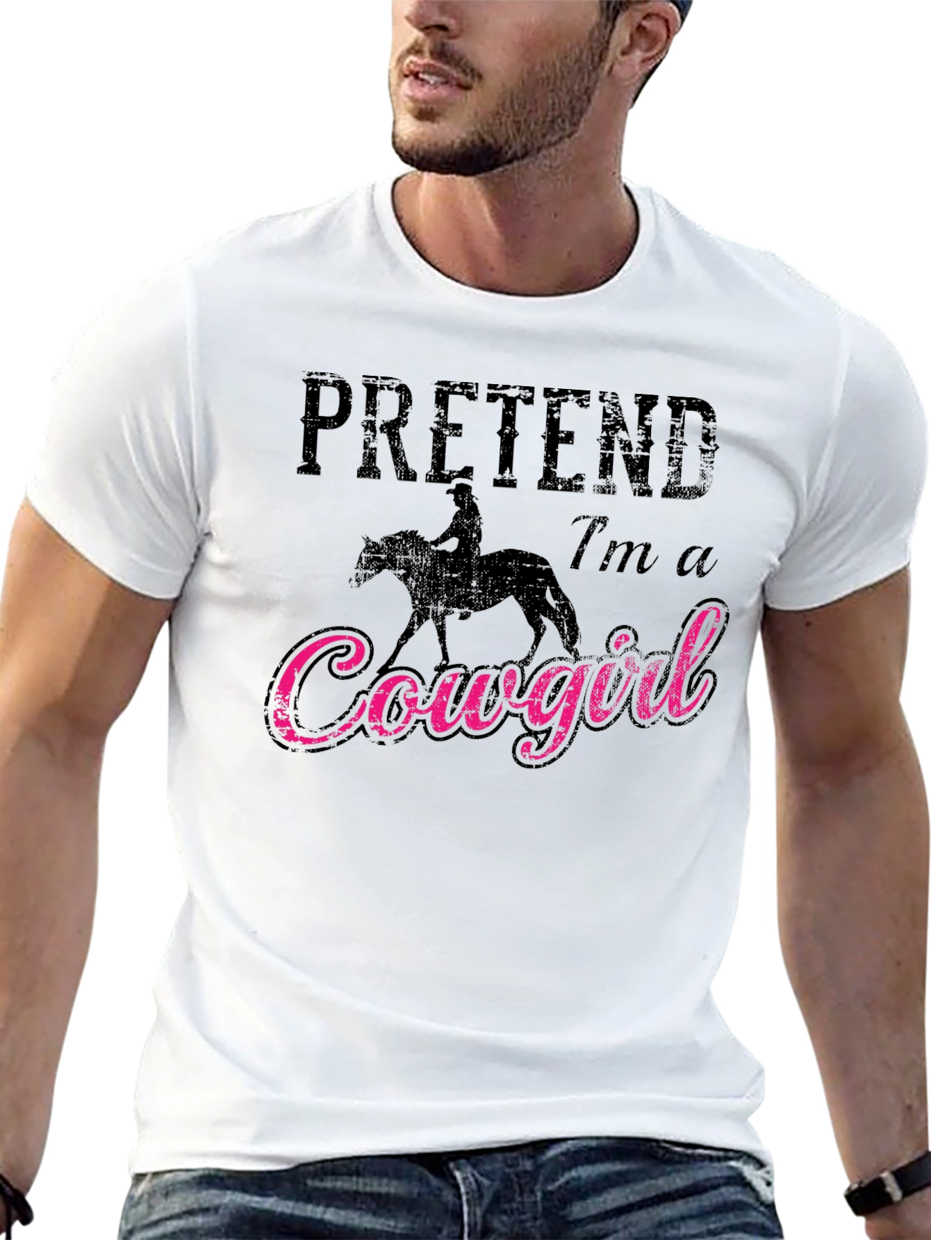 Pretend Im a Cowgirl Graphic T-Shirt