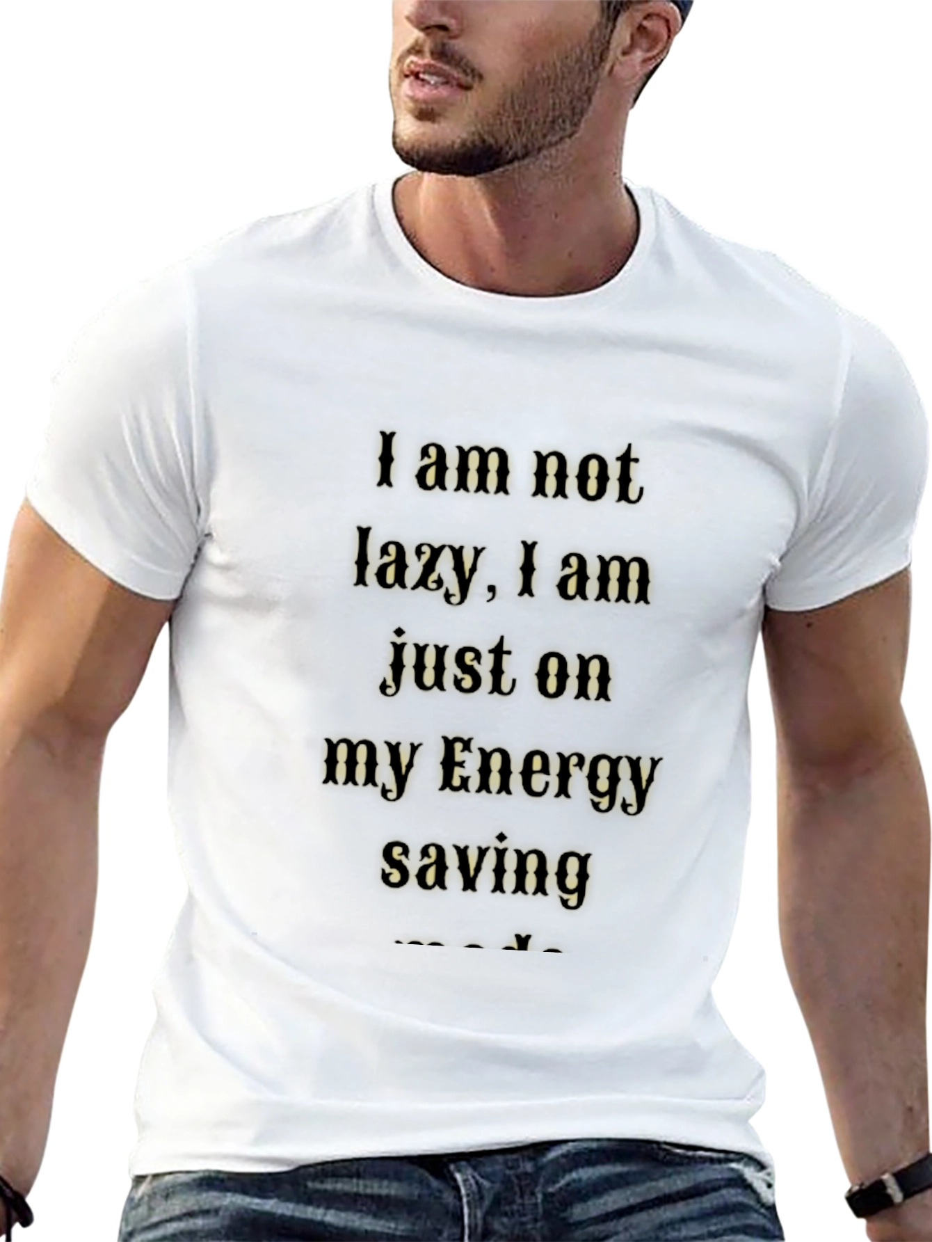Energy Saving Funny Graphic T-Shirt