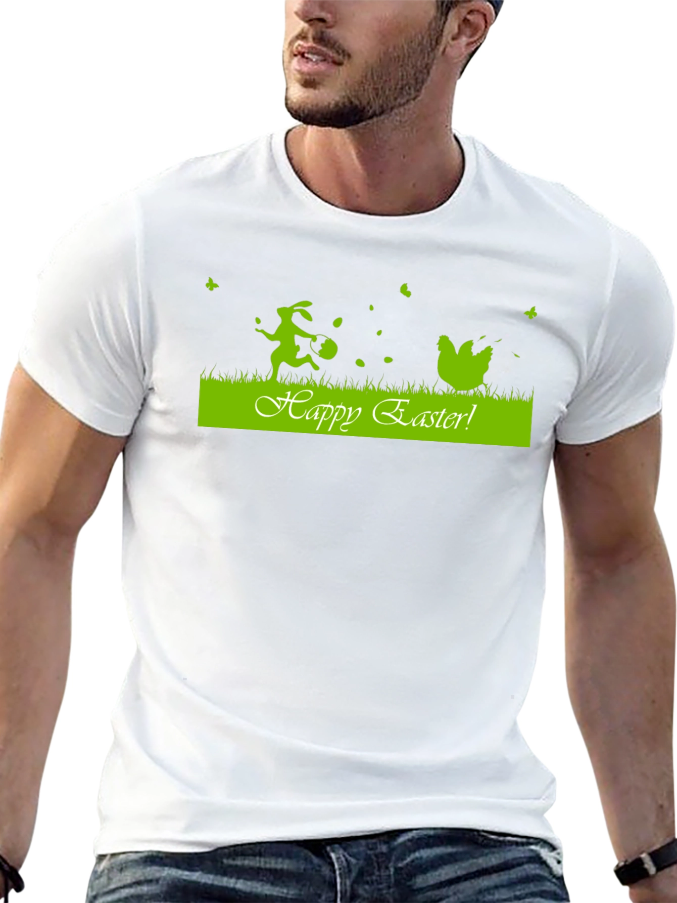 Happy Easter Graphic Tee - Black