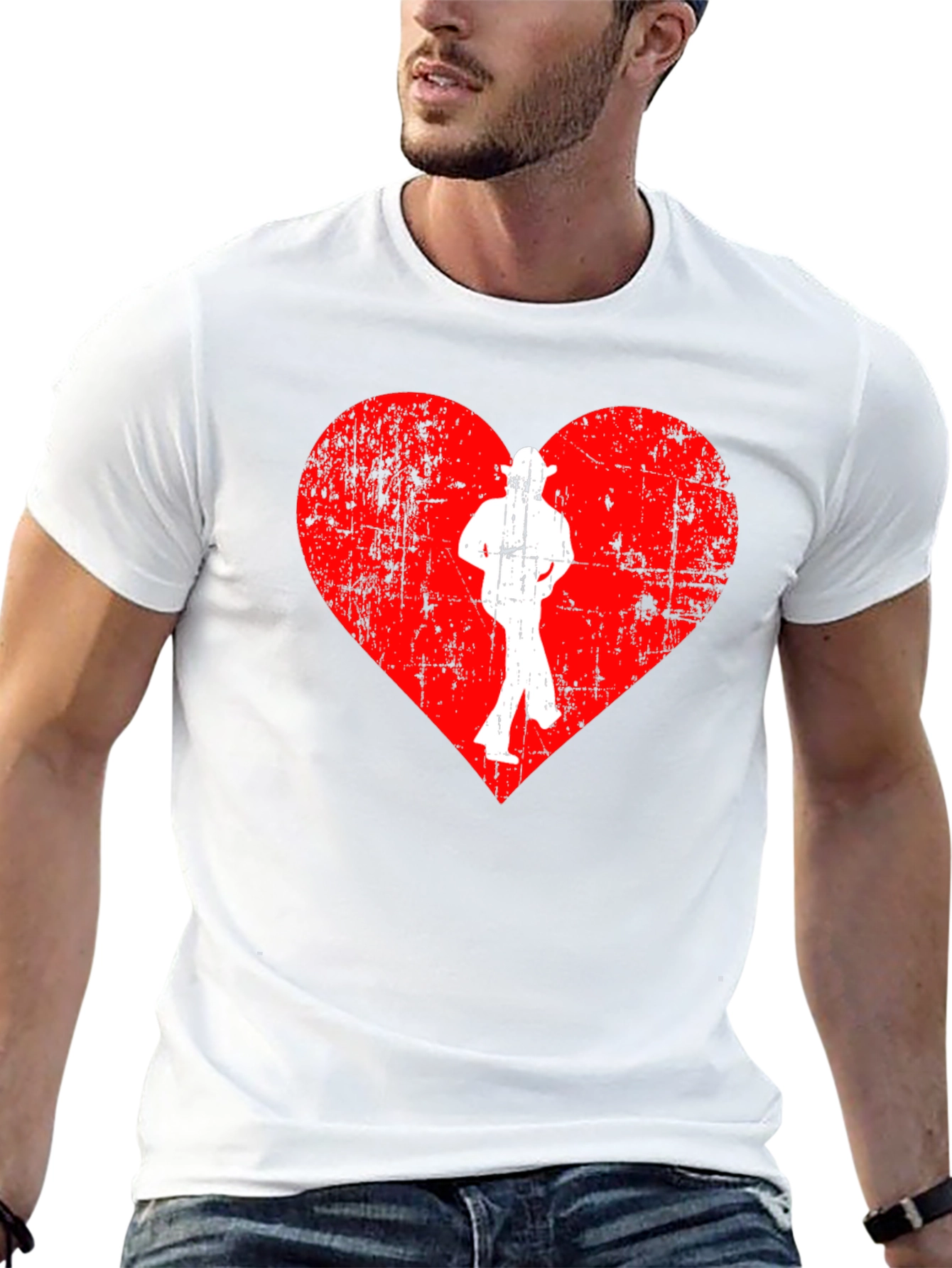 Red Heart Dancer T-Shirt - Black