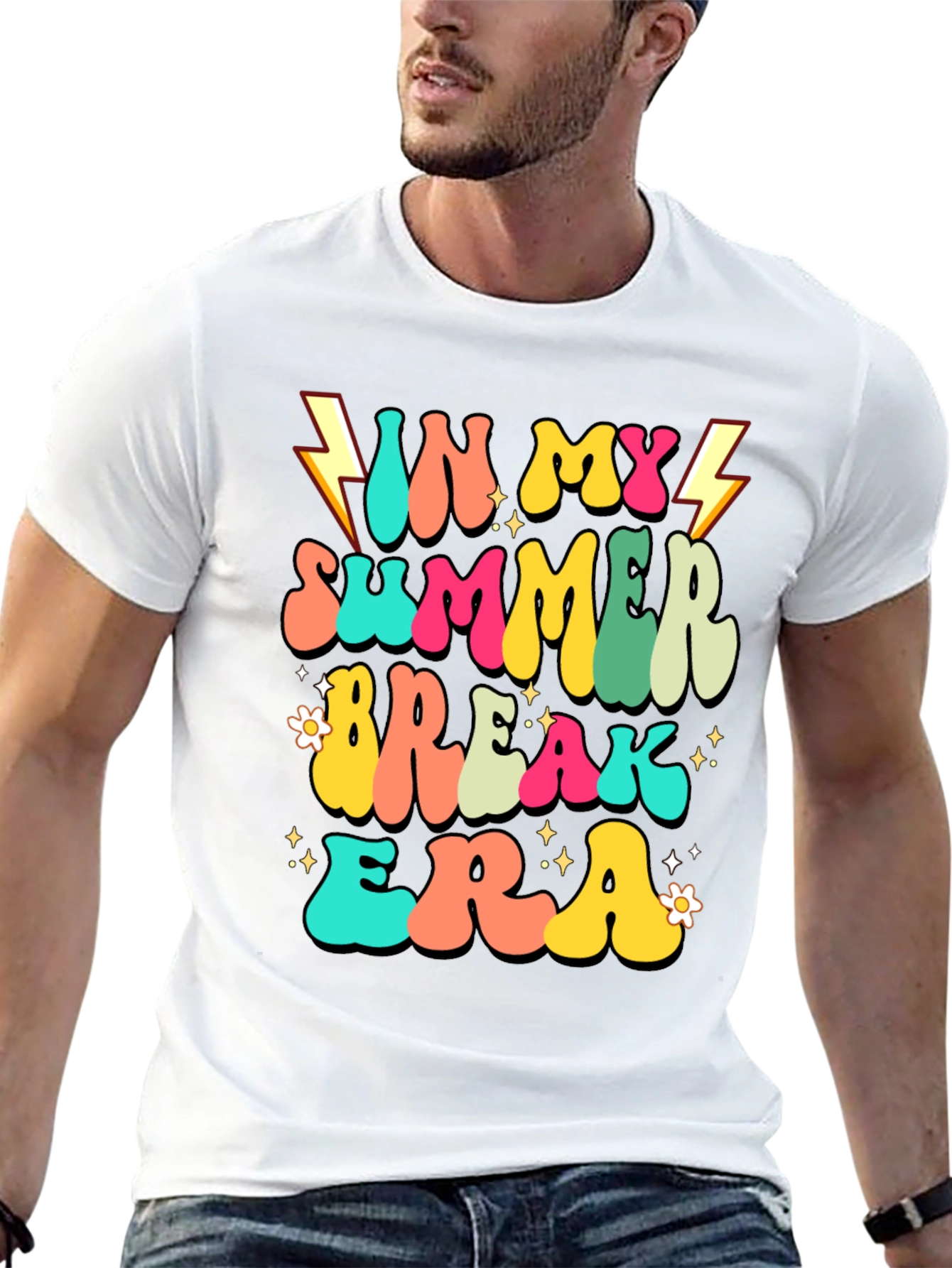 Summer Break Era Black Graphic Tee