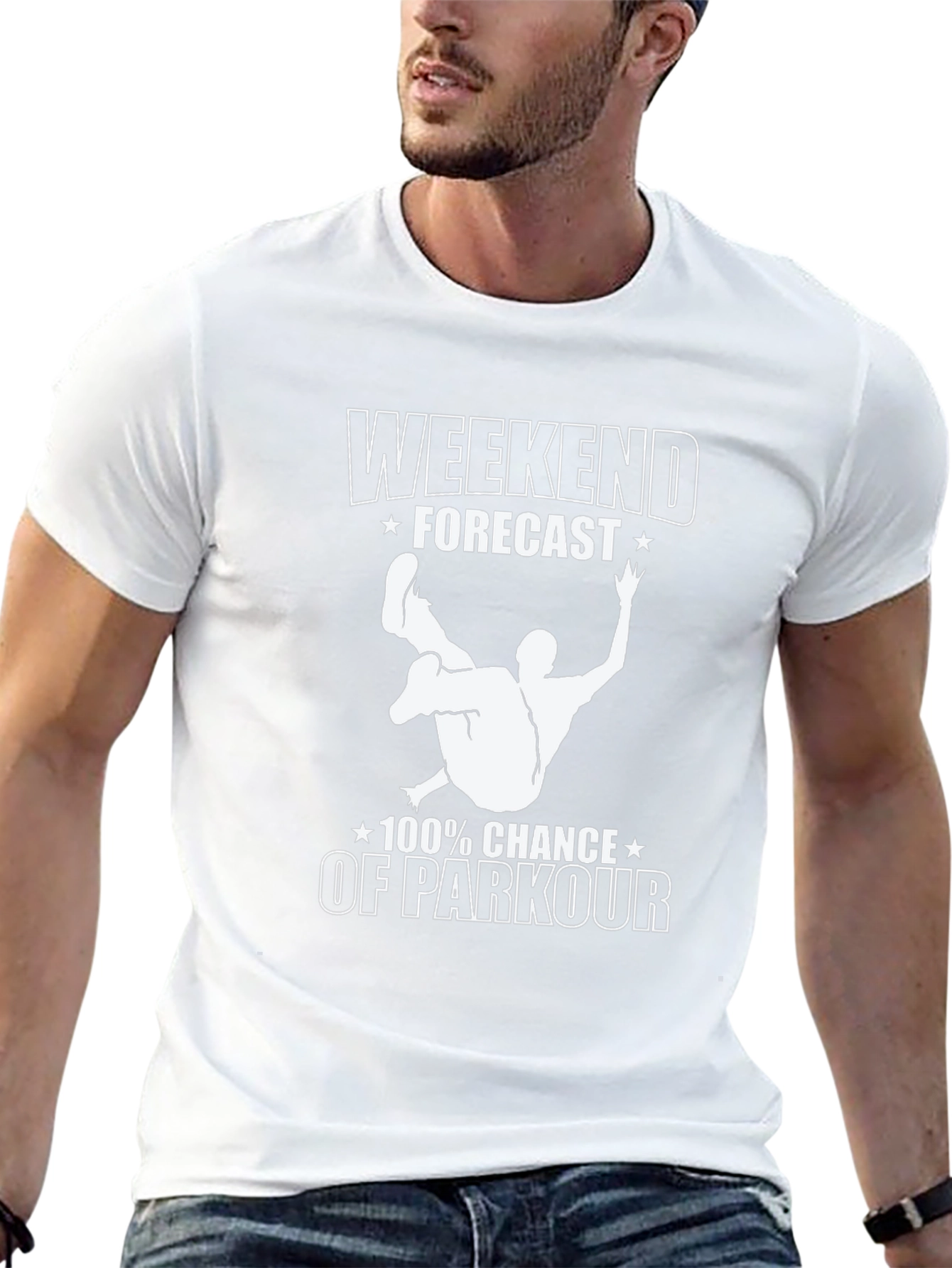 Parkour Forecast Graphic T-Shirt - Black Cotton Tee