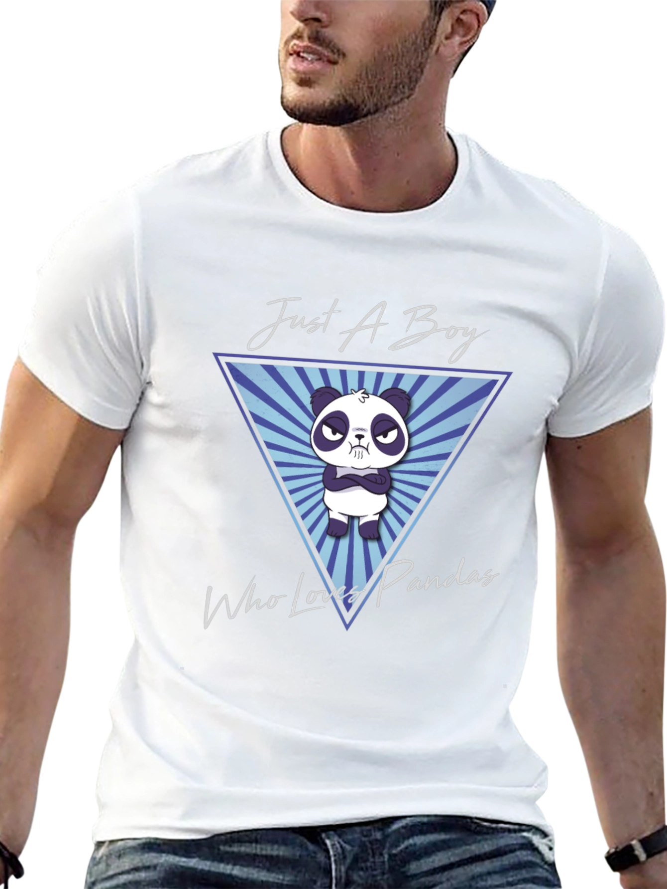 Just A Boy Who Loves Pandas Graphic T-Shirt
