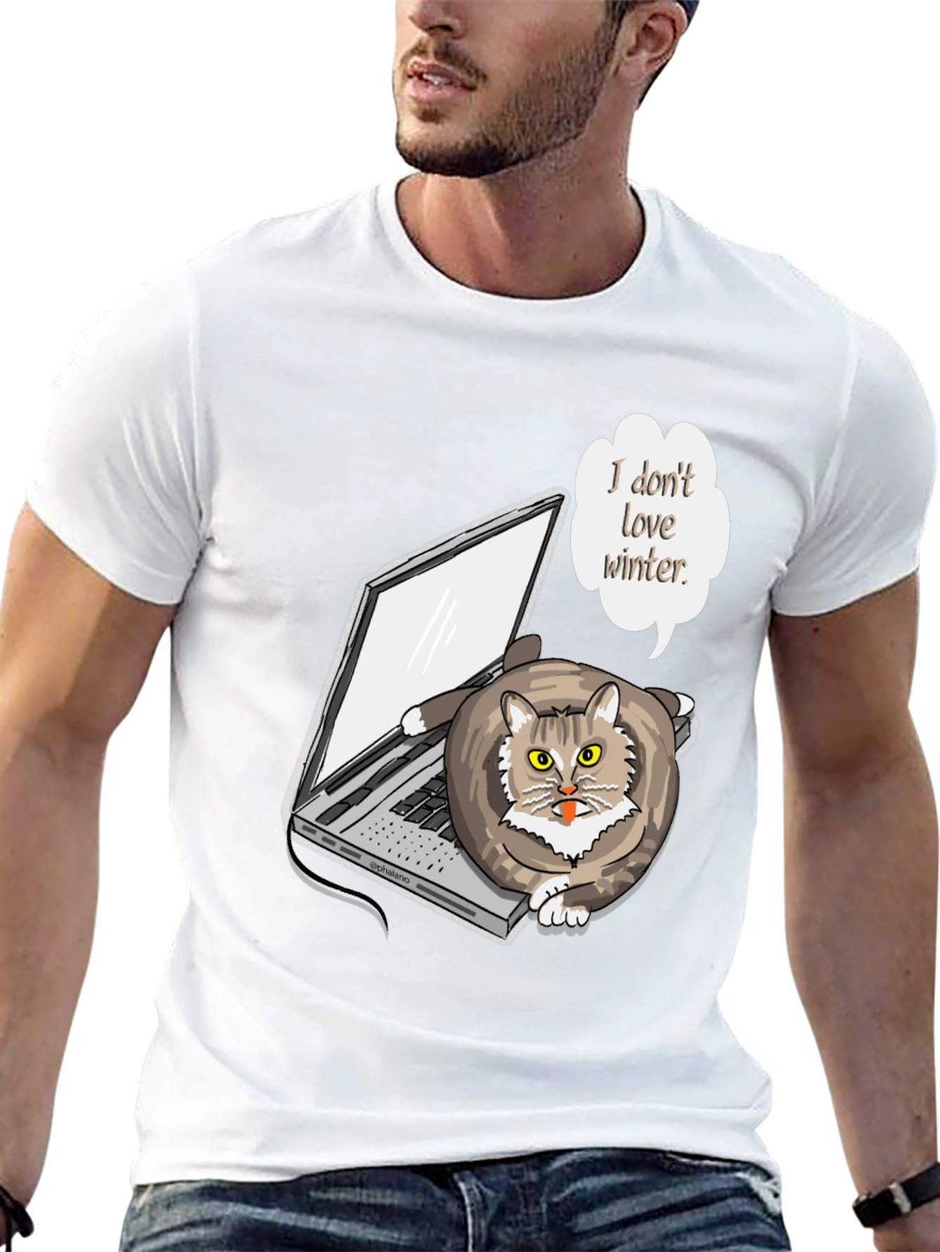 Funny I Dont Love Winter Cat T-Shirt
