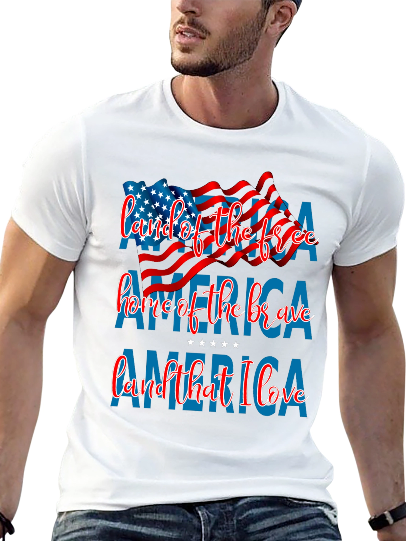 Patriotic America T-Shirt: Land of the Free