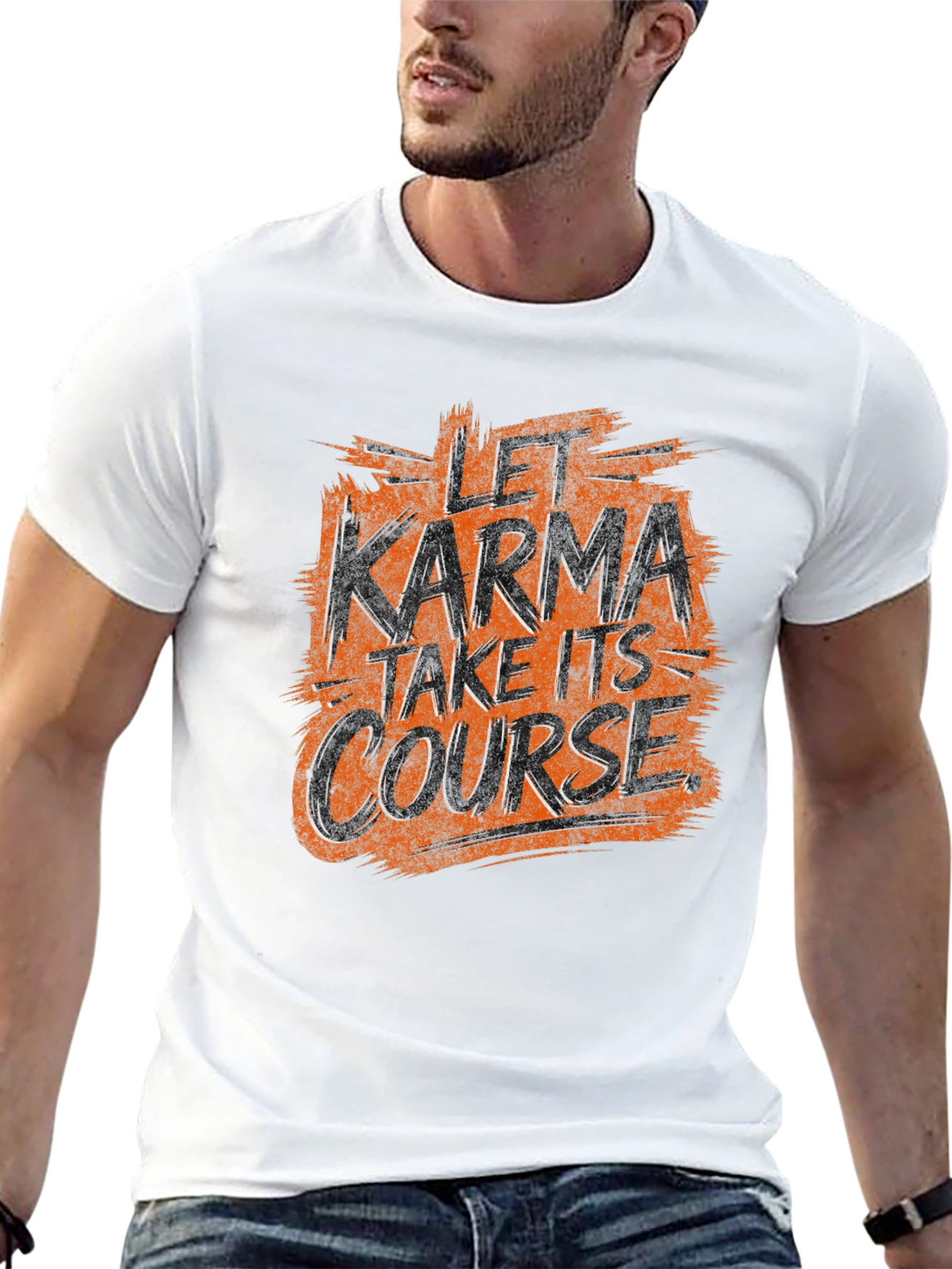 Let Karma Take Its Course Black Graphic Tee