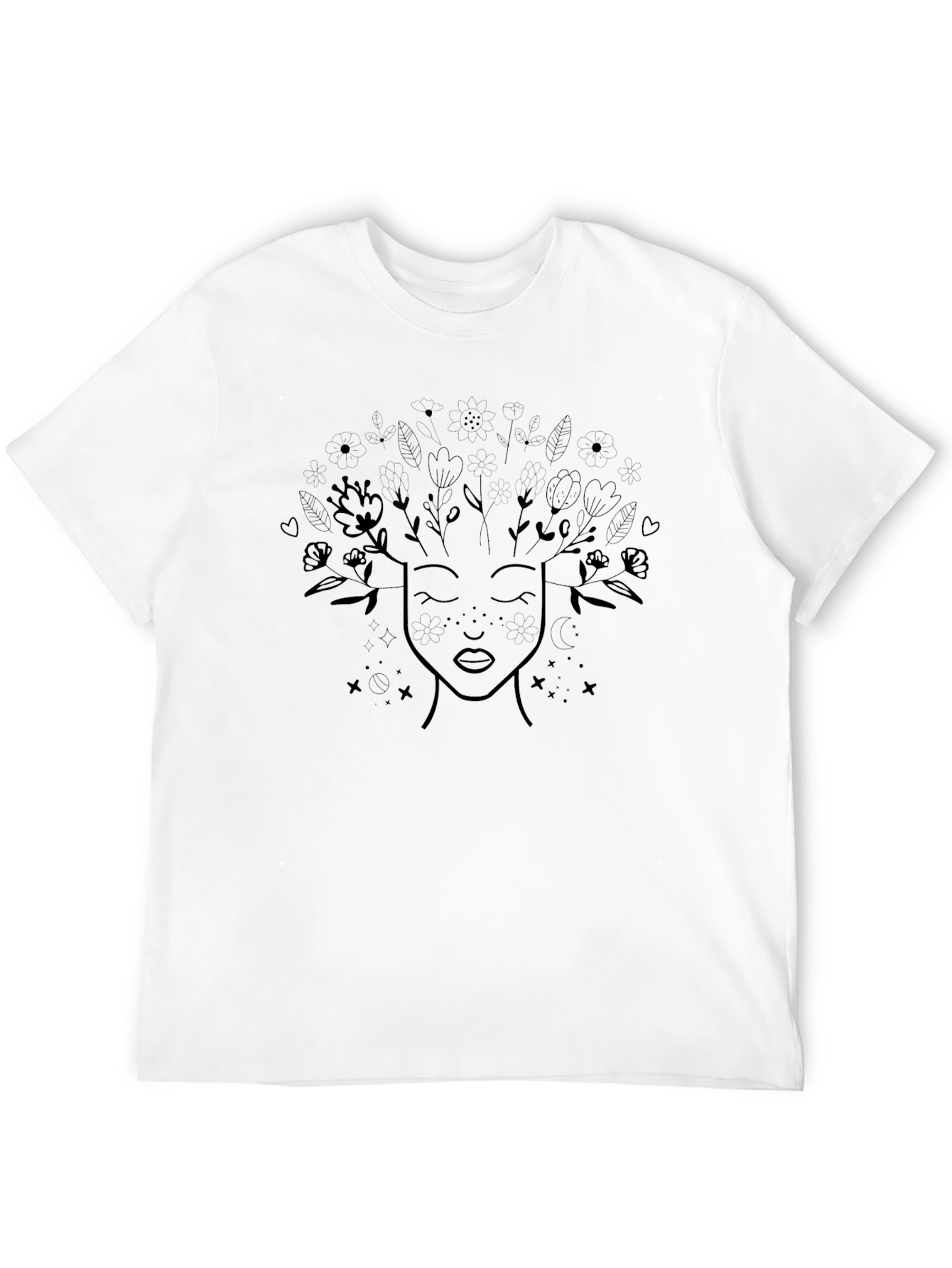 Floral Mind Graphic Tee - Black