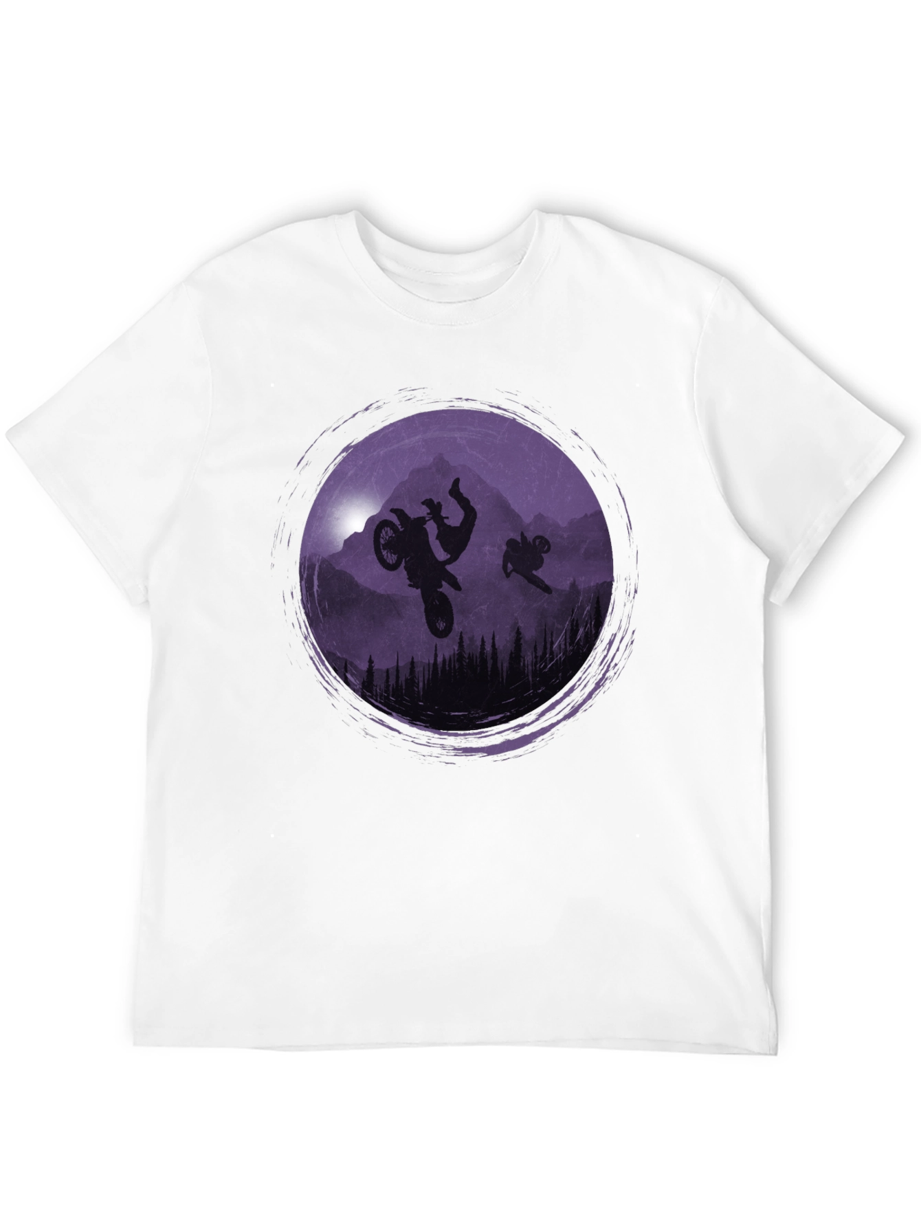 Motorcycle Mountain Silhouette T-Shirt