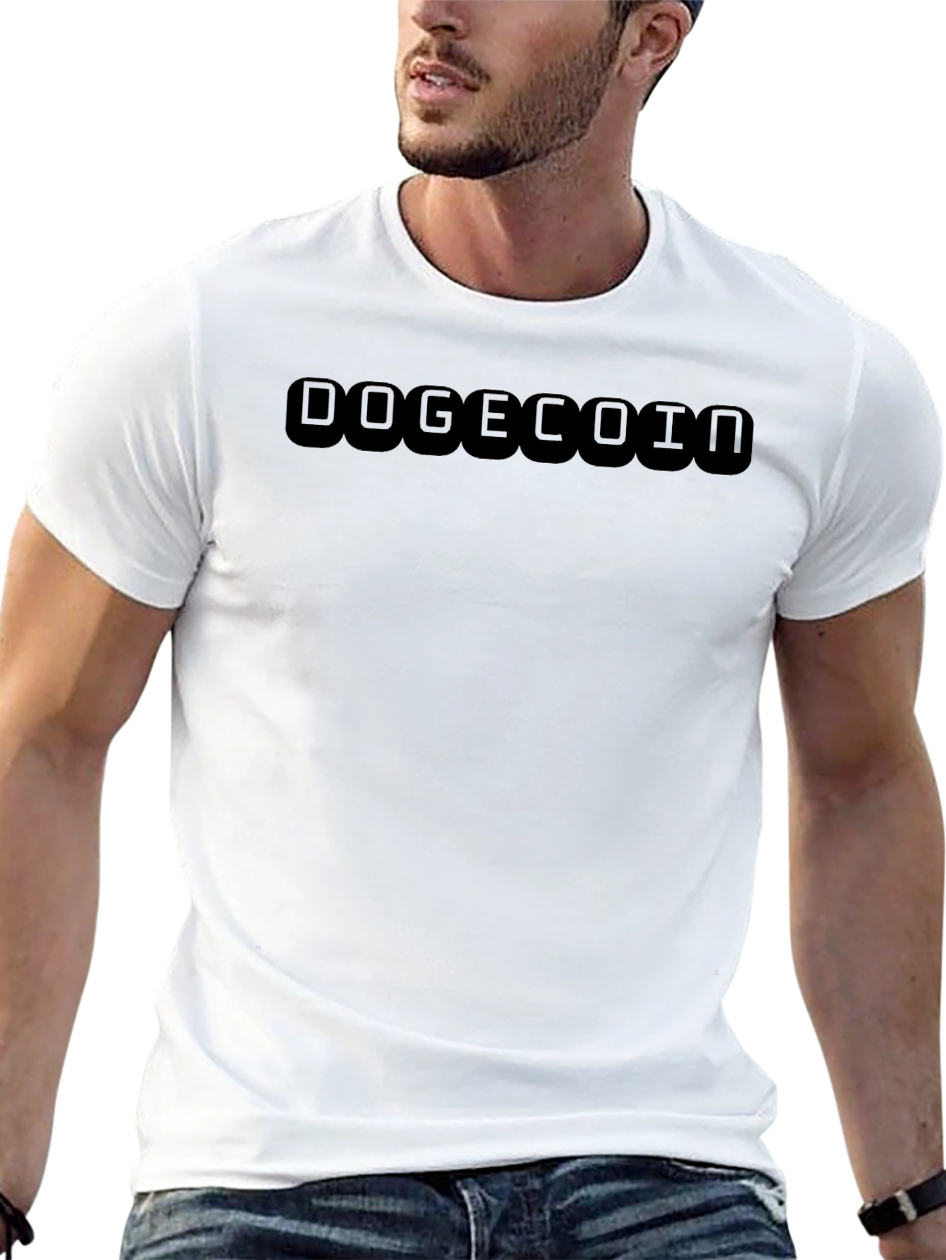 DOGECOIN Black Graphic Tee - Crypto Currency