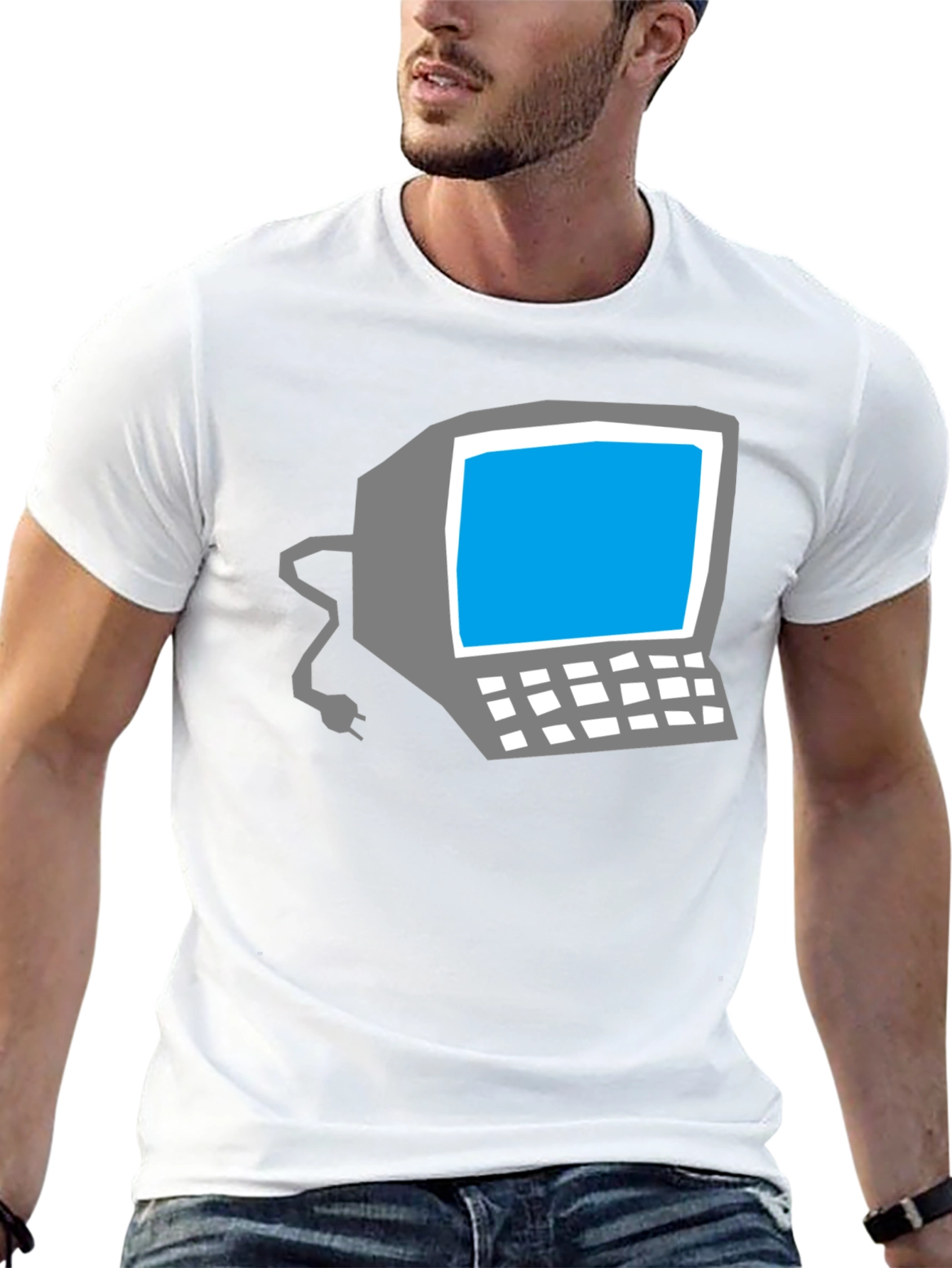 Retro Computer Graphic Tee - Classic Geek Style