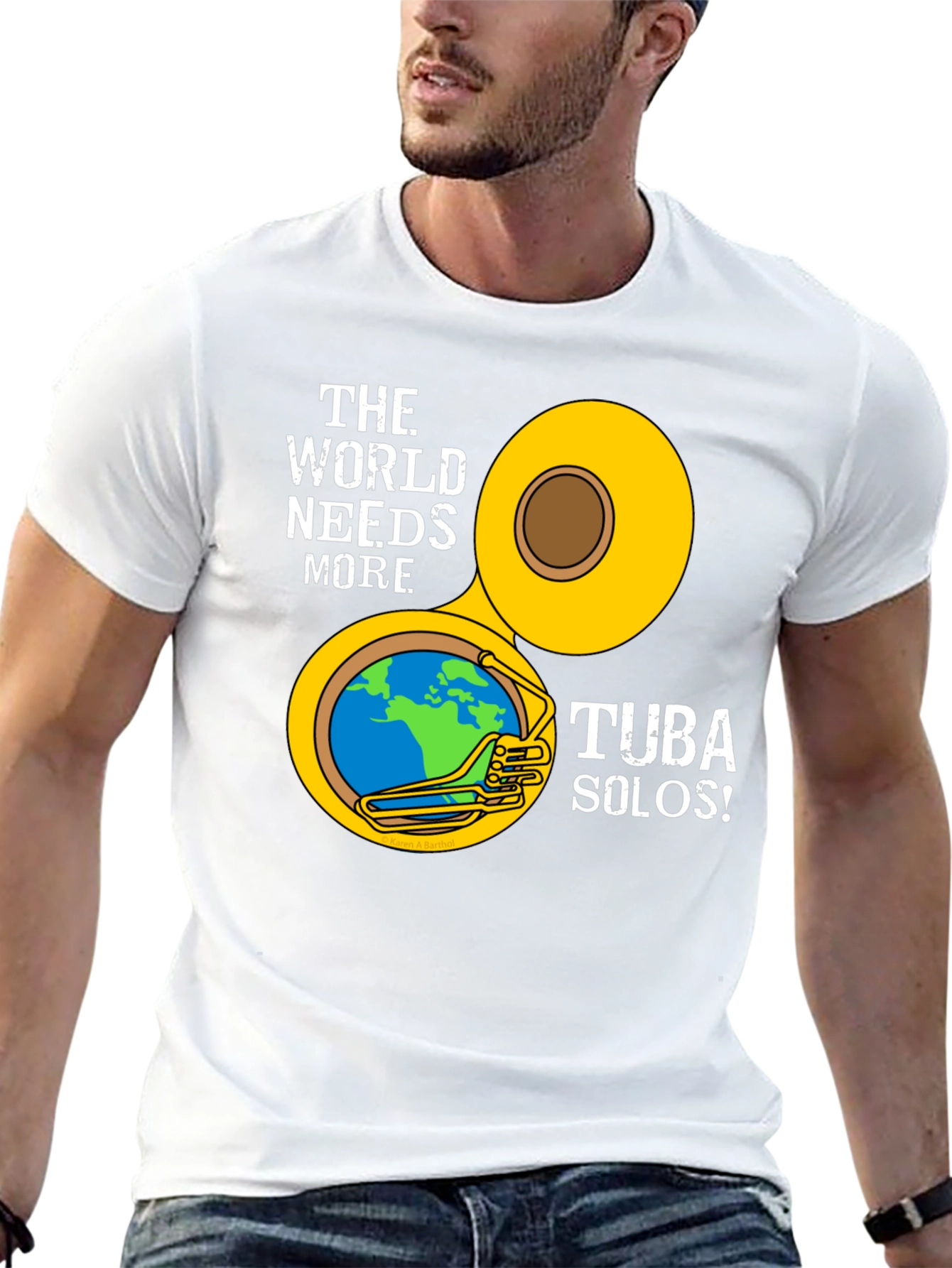 World Needs More Tuba Solos Black T-Shirt