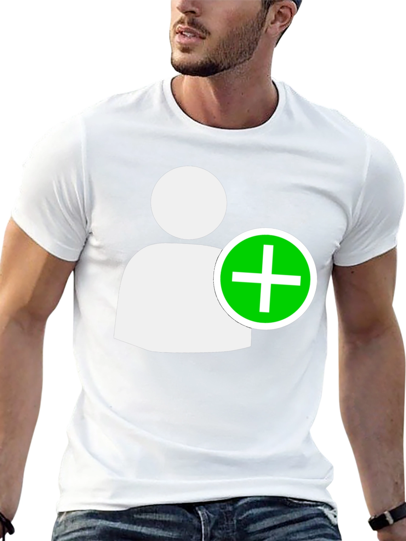 Add Contact Black T-Shirt