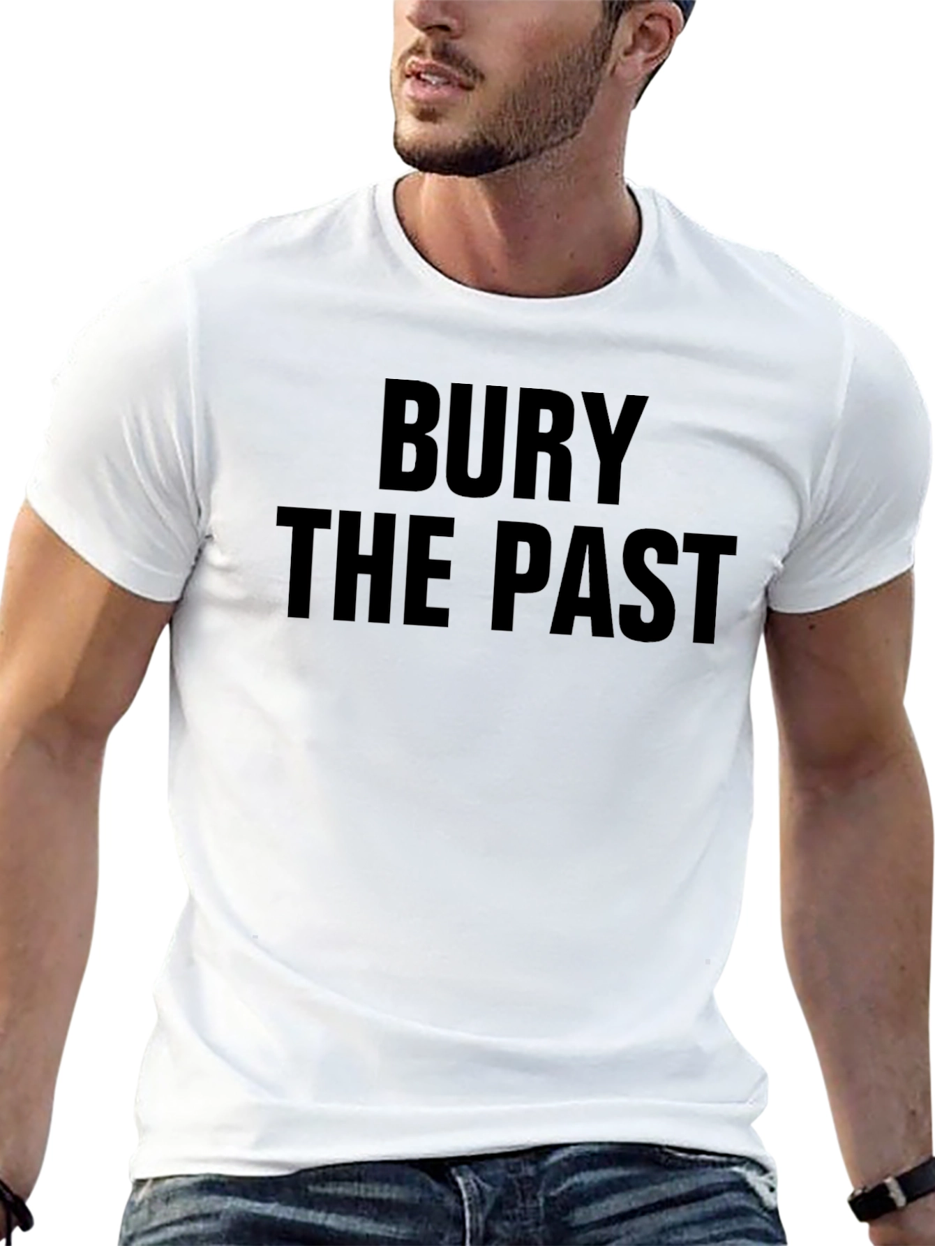 Bury The Past Graphic Tee - Trendy Slogan Shirt