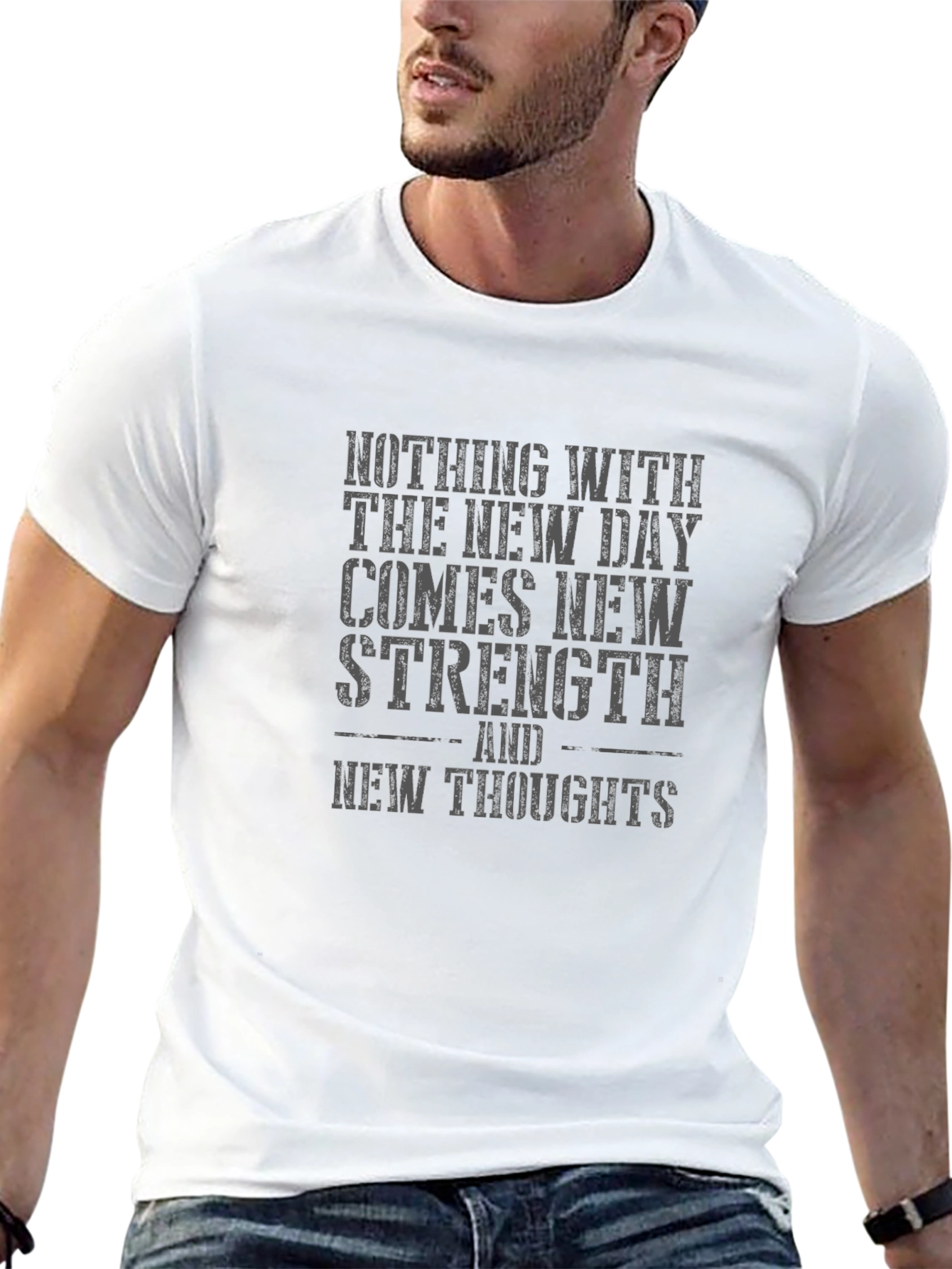Inspirational New Day Strength Black T-Shirt