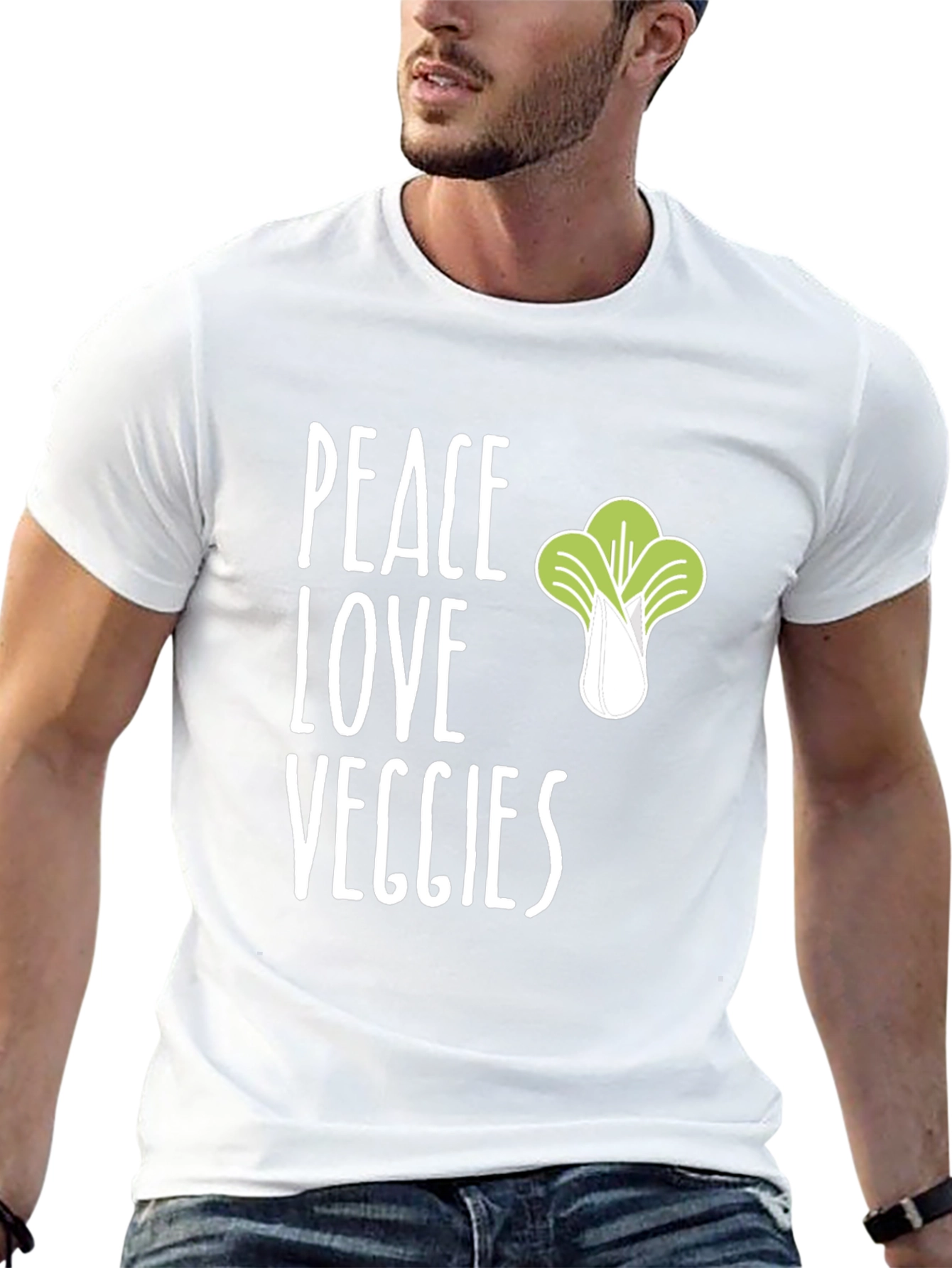 Peace Love Veggies Graphic T-Shirt