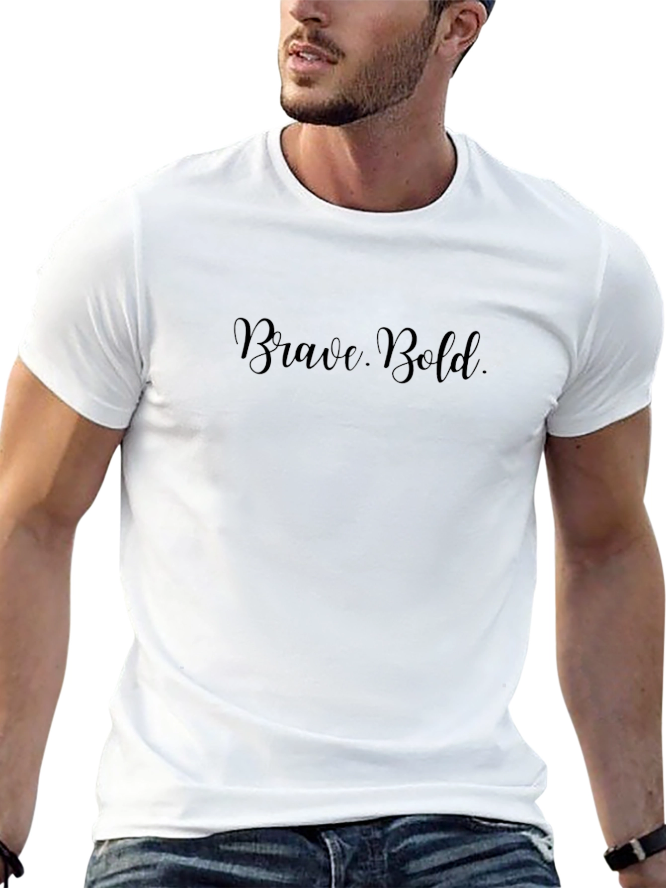 Brave Bold Black T-Shirt - Stylish & Versatile