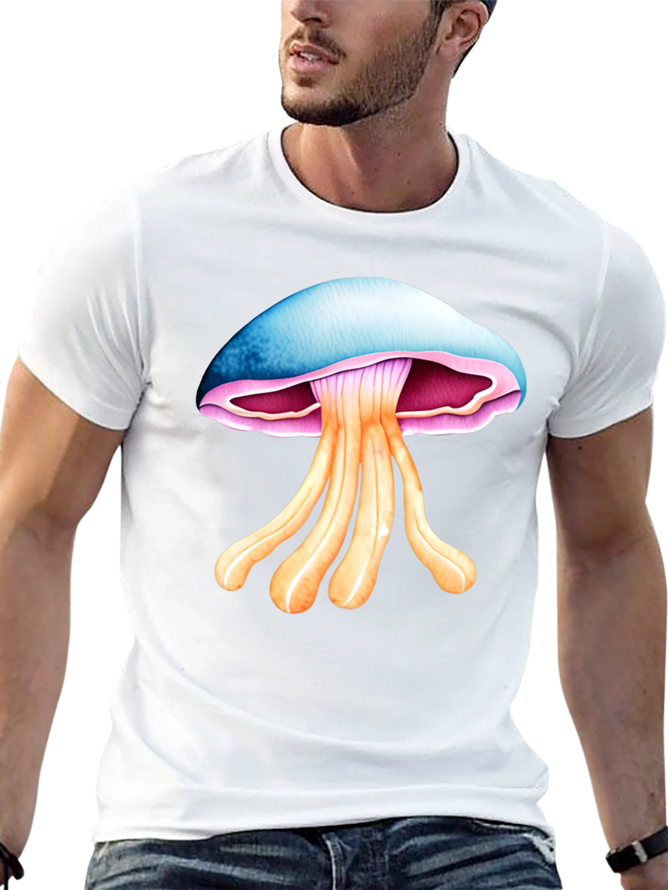Mushroom Graphic Tee - Unique Design Soft Cotton
