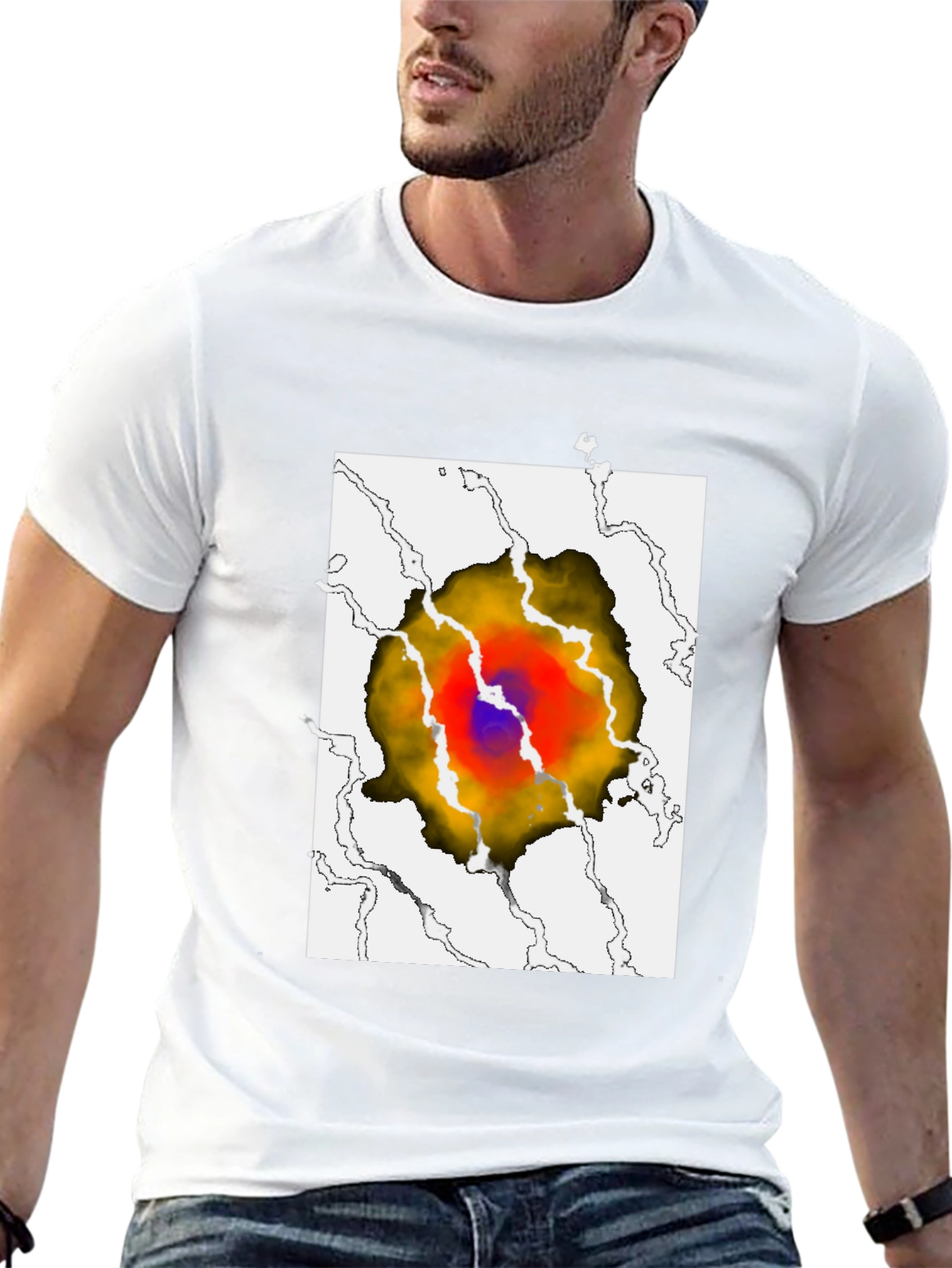 Eye-Catching Graphic Print T-Shirt