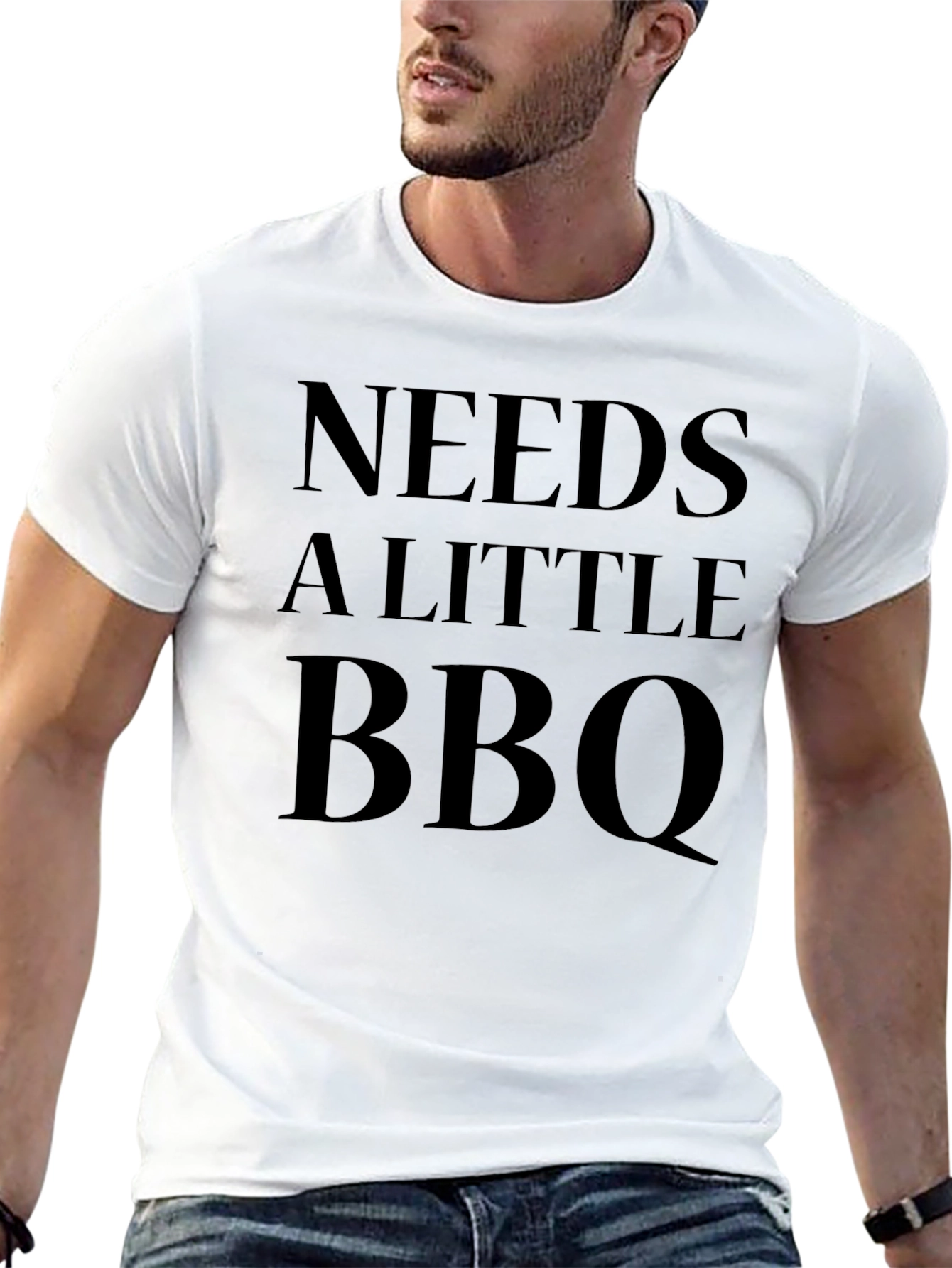 Needs A Little BBQ T-Shirt - Mens Black Tee