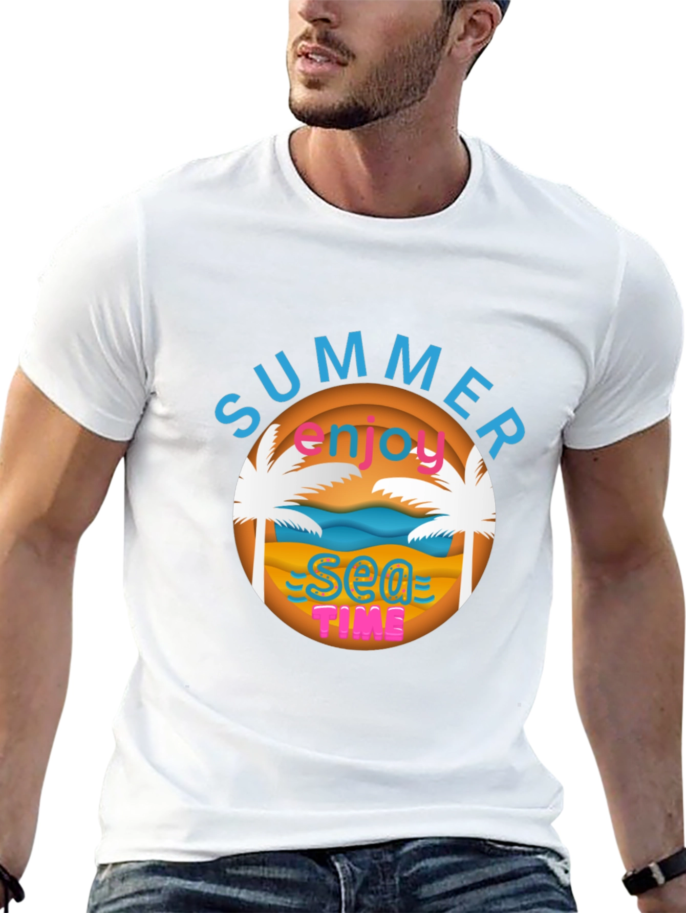 Summer Sea Time Graphic T-Shirt