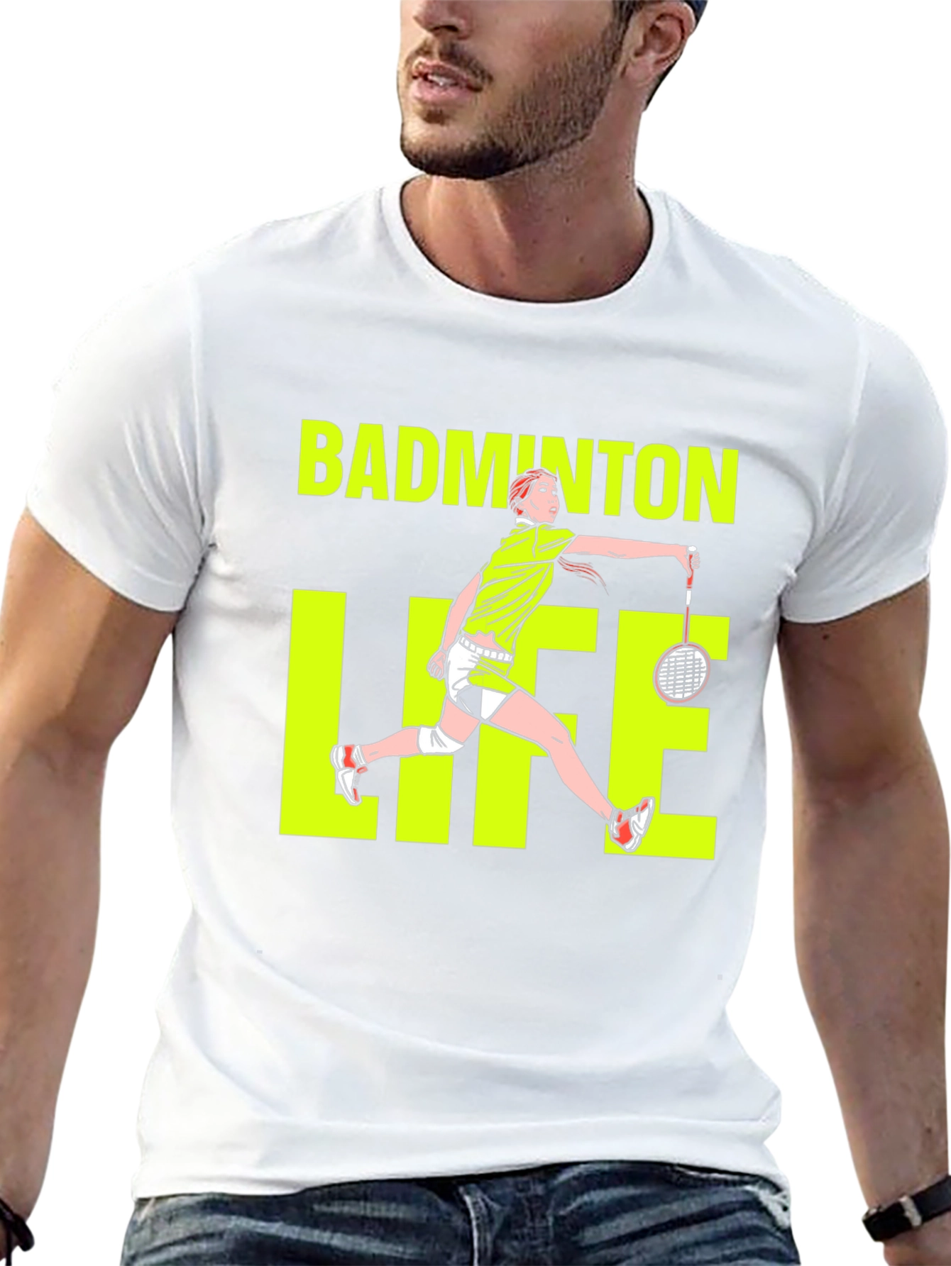 Badminton Life Graphic Tee - Sports Enthusiast T-Shirt